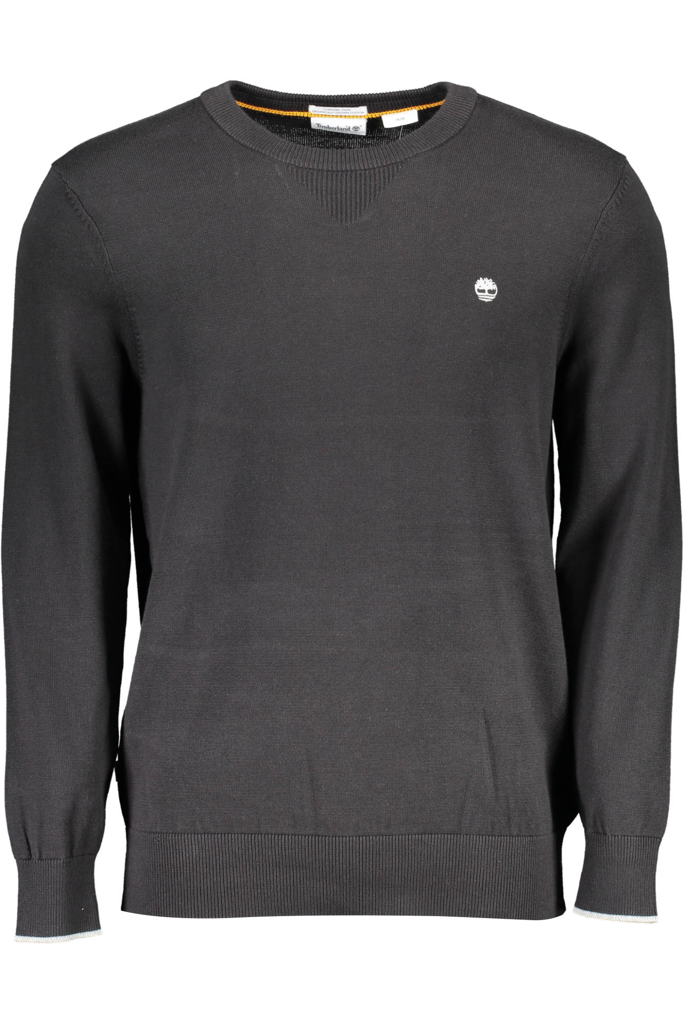 TB0A2BSC_BB0E0B1_NERO001 – Herren Pullover Schwarz aus Bio-Baumwolle, Langarm, Rundhals, Logo – Größe: S – Farbe: Nero