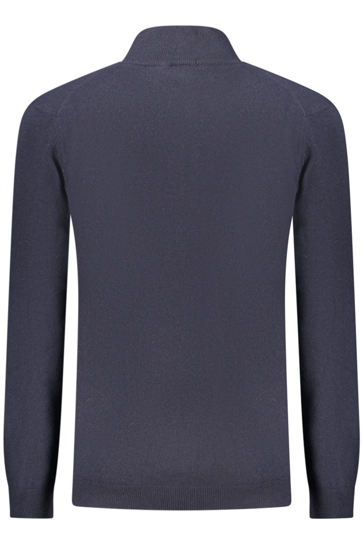 TB0A2C5W_BLZ02 – Moderner Herren Pullover Blau mit Halbreißverschluss und Stickerei – Größe: S, M, L, XL, 2XL, 3XL – Farbe: Blu