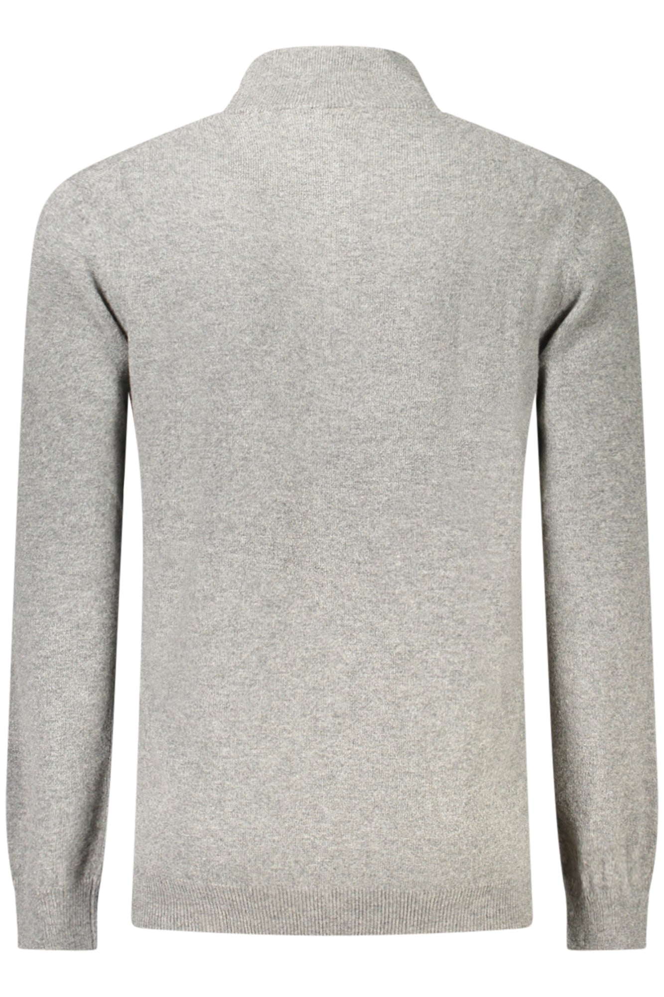 TB0A2C5W_GRV91 – Grauer Herrenpullover mit halbem Reißverschluss und Stickerei – Größe: S, M, L, XL, 2XL, 3XL – Farbe: Grigio
