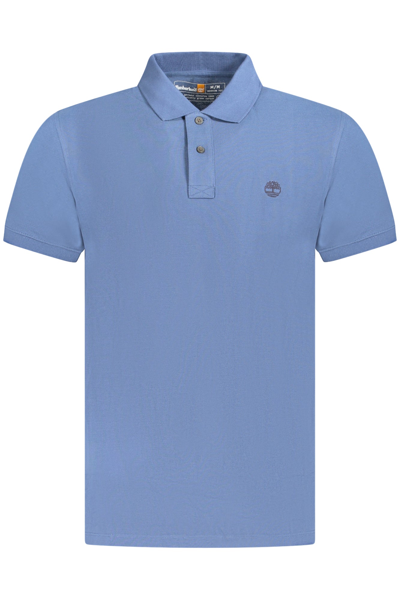 TB0A6VDP_BL288 – Herren Kurzarm-Polohemd Blau: Bio-Baumwolle, Regular Fit, Stickerei – Größe: S, M, L, XL, 2XL, 3XL – Farbe: Blu