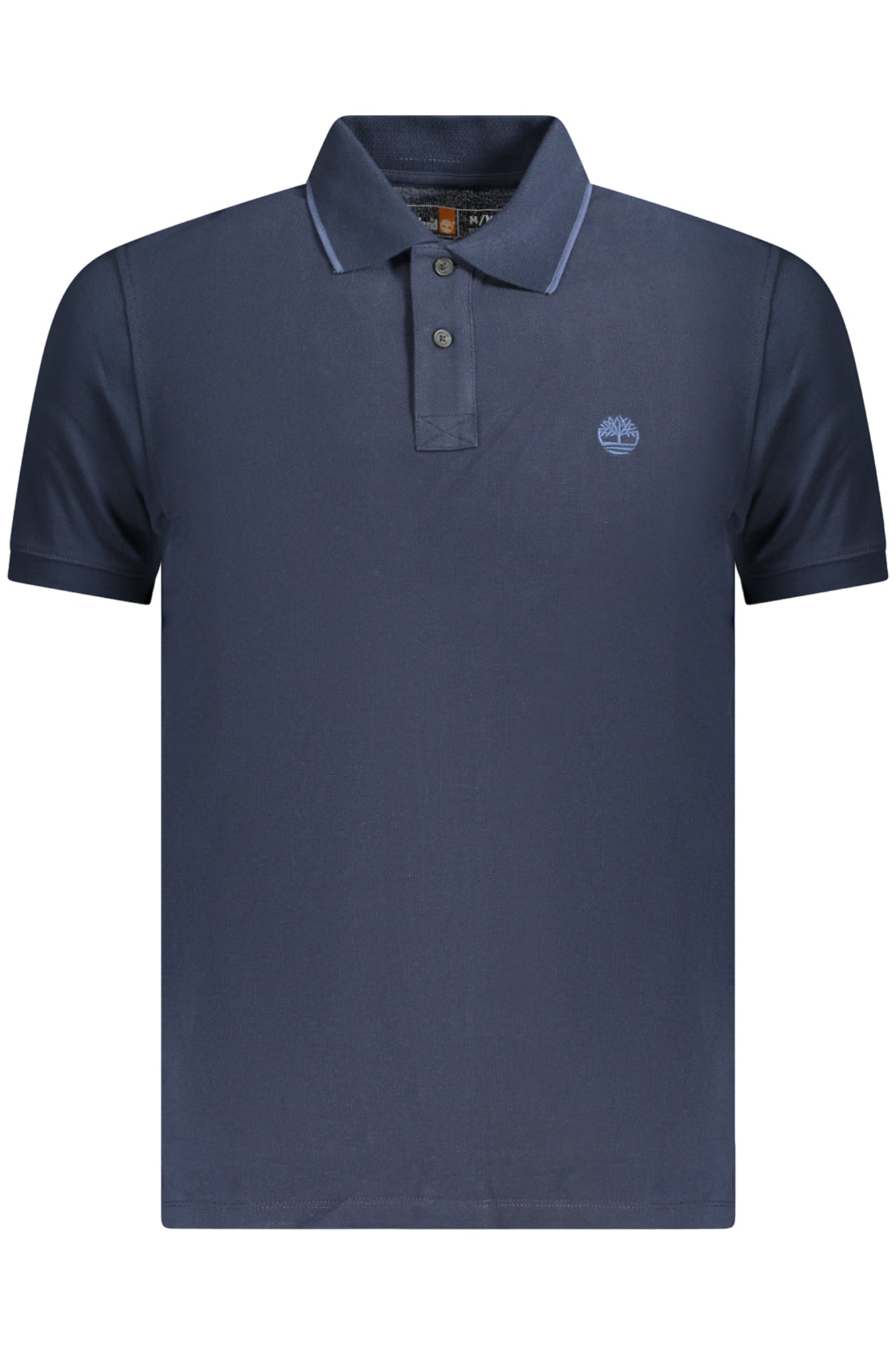 TB0A6BV8_BL433 – Herren Polo Slim Fit Blau - Bio-Baumwolle, Kontrastdetails, Stickerei – Größe: M, L – Farbe: Blu