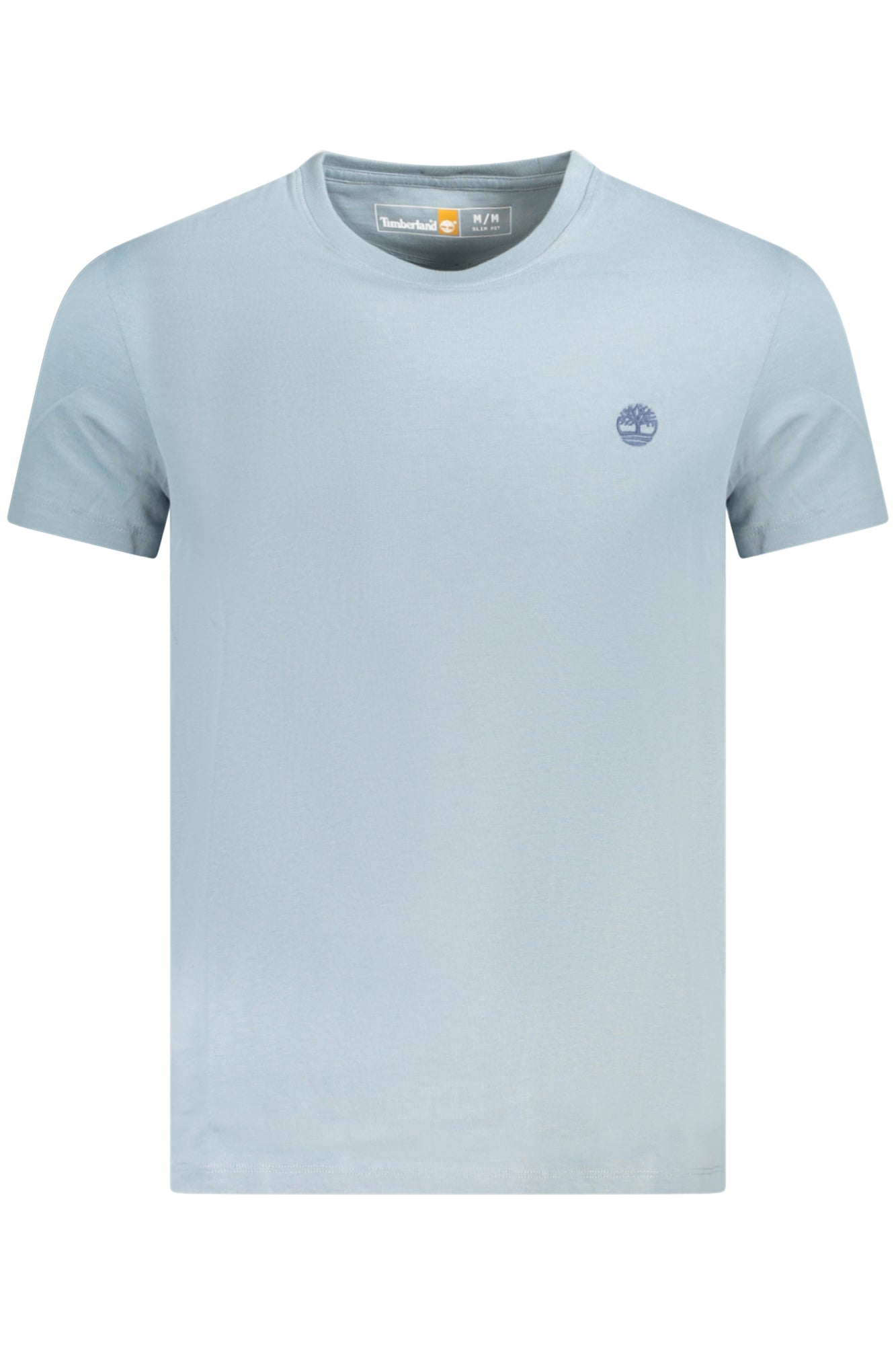 TB0A2BPR_AZ758 – Herren Slim Fit T-Shirt in Blau mit Logo-Stickerei und Rundhalsausschnitt – Größe: M, L, XL, 2XL, 3XL – Farbe: Azzurro