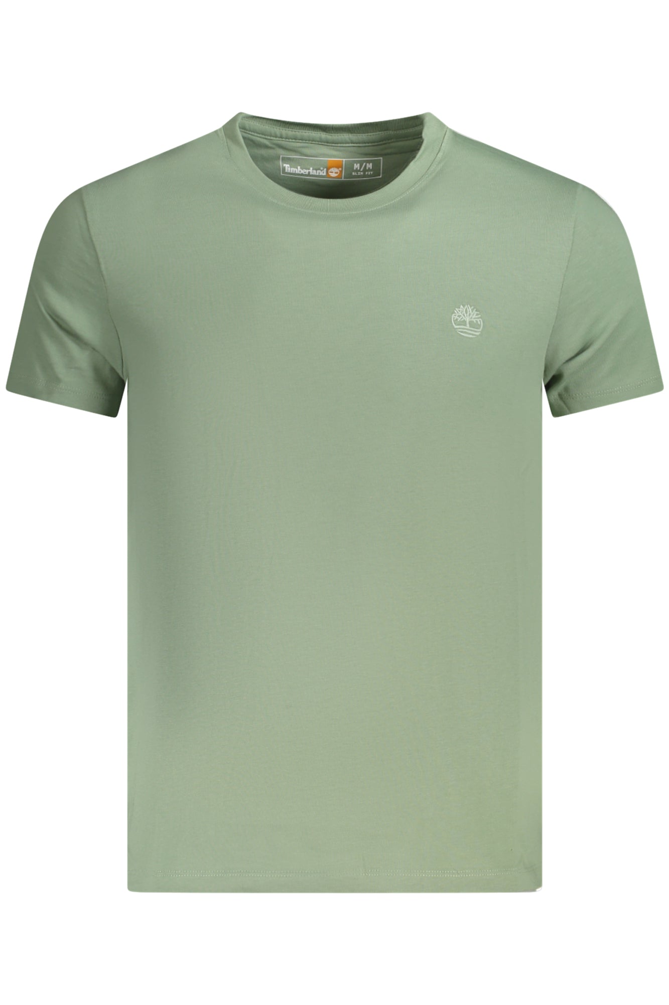 TB0A2BPR_VEEC6 – Herren Rundhals T-Shirt Slim Fit Grün mit Stickerei und Logo – Größe: M, L, XL, 2XL, 3XL – Farbe: Verde