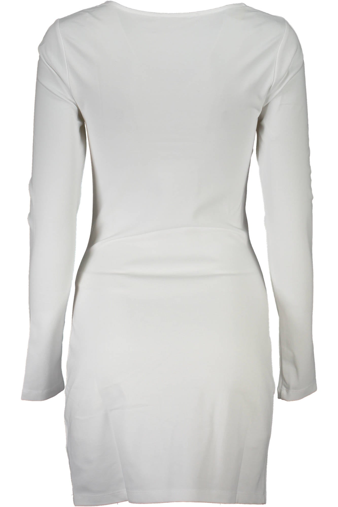 DW0DW15347_BIANCO_YBR – Elegantes Damenkleid: Kurzes Weißes mit Stickereien und Logo – Größe: S, L, XL – Farbe: Bianco