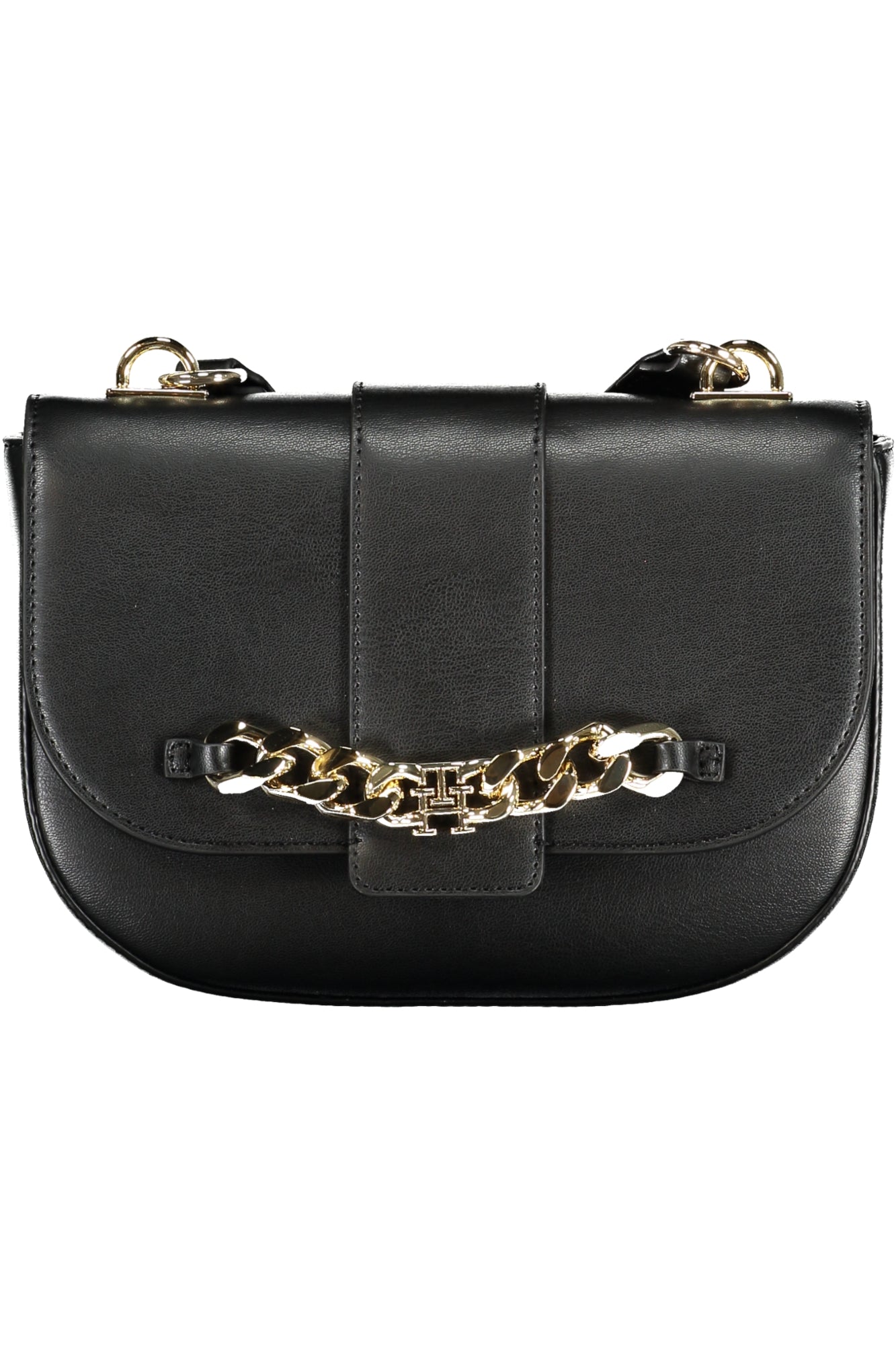 AW0AW15604_NEBDS – Elegante verstellbare schwarze Damentasche mit Kontrasten & Logo – Größe: UNI – Farbe: Nero