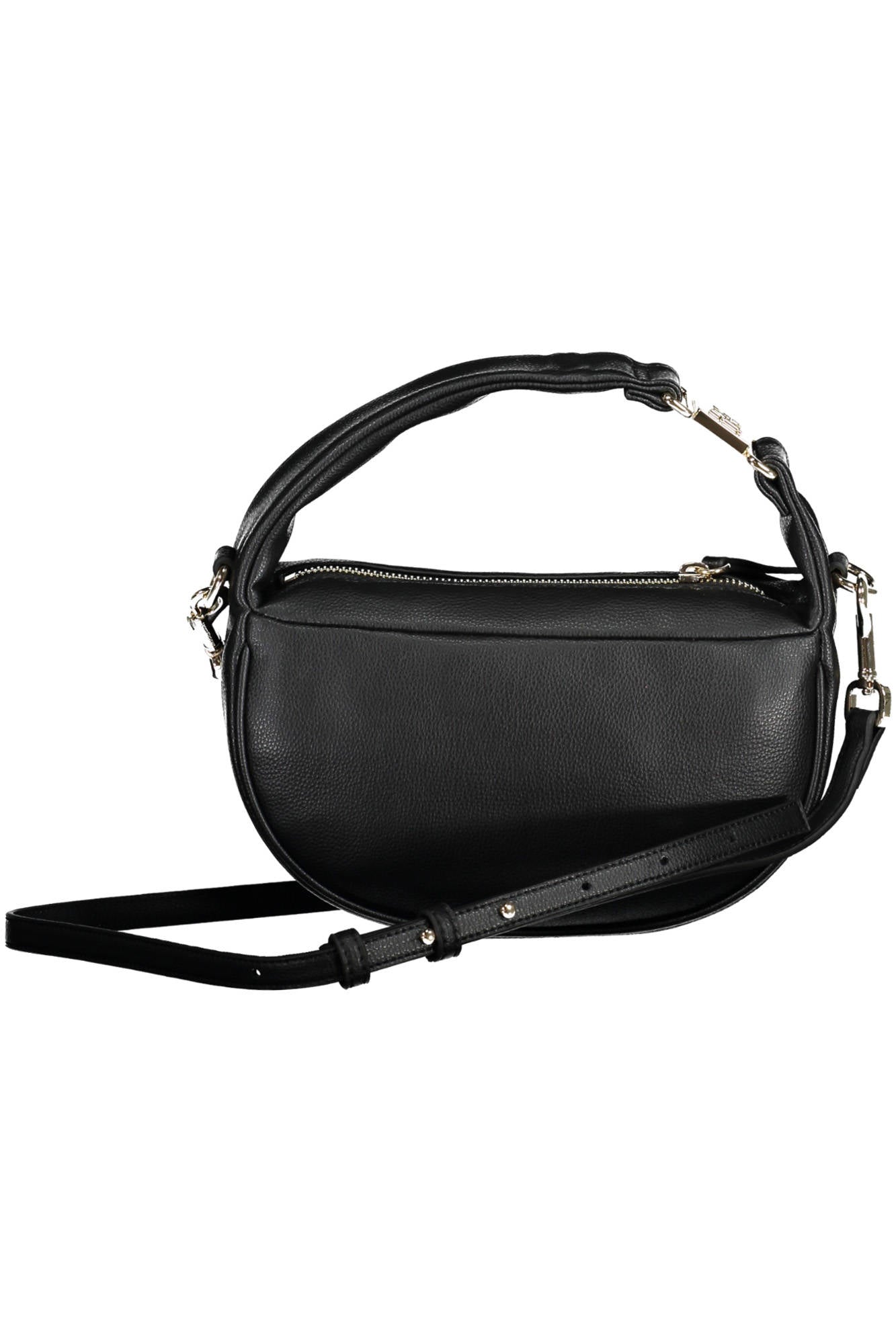 AW0AW14885_NERO_BDS – Elegante schwarze Damenhandtasche mit recyceltem Material und Details – Größe: UNI – Farbe: Nero