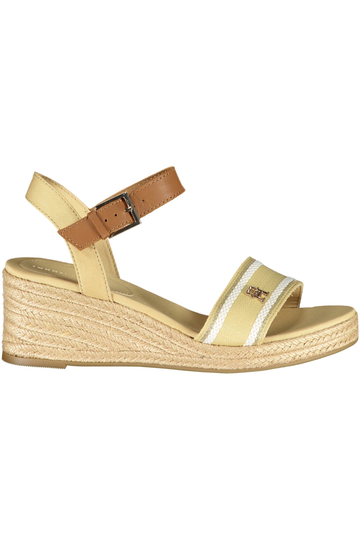 FW0FW08044_BEACR – Beige Damensandalen mit Kontrastdetails und 7 cm Absatz – Größe: 37, 38, 39, 40, 41 – Farbe: Beige