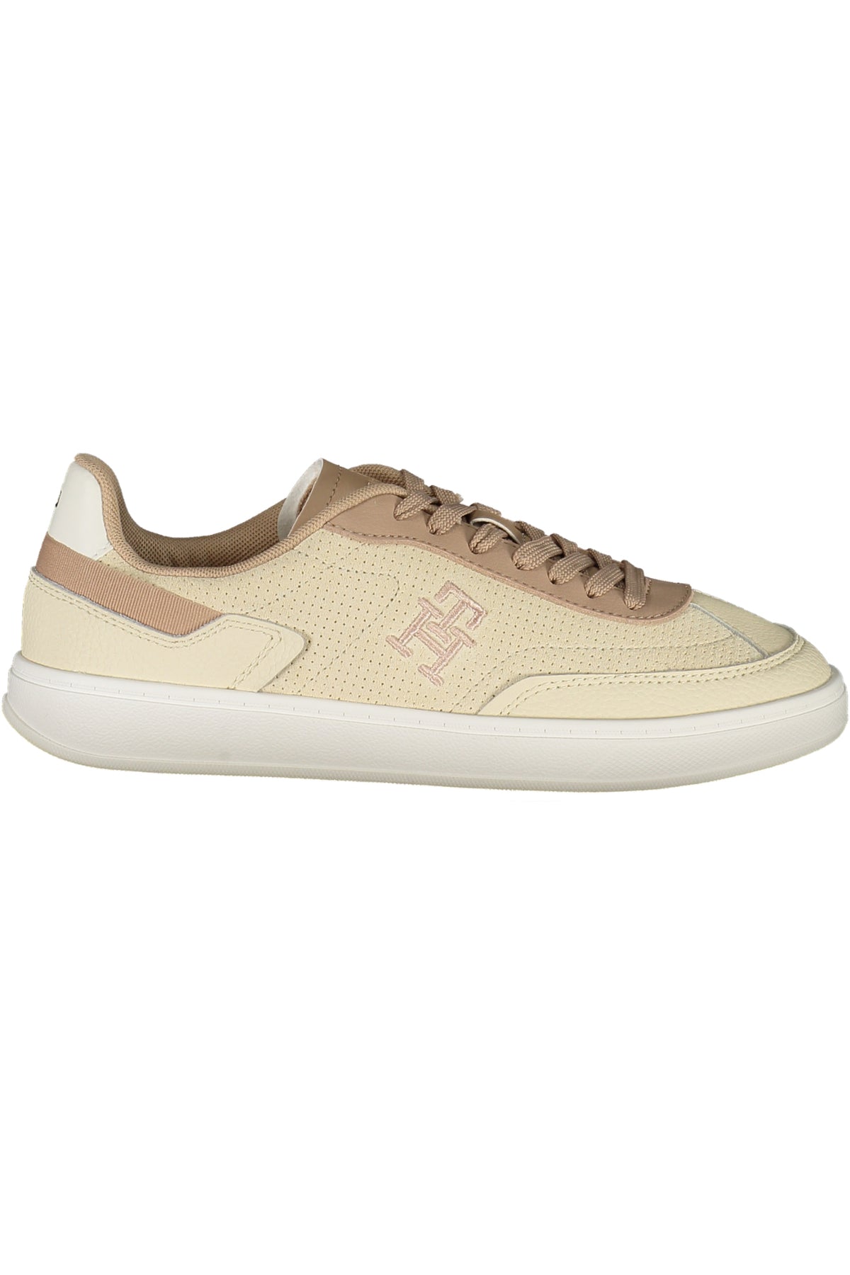 FW0FW08380_BE0F8 – Stylische Damen-Sportschuhe Beige mit Stickerei & Kontrastdetails – Größe: 36, 37, 38, 39, 40, 41 – Farbe: Beige