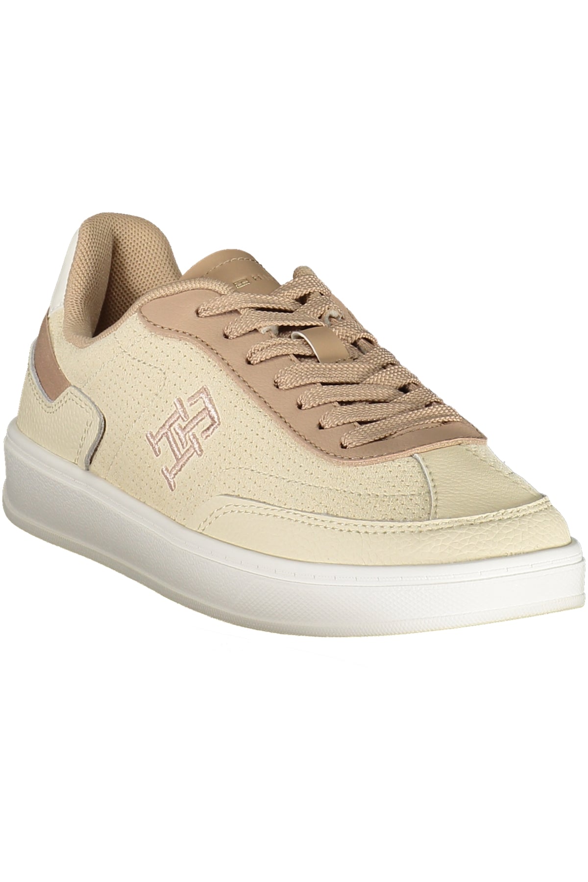 FW0FW08380_BE0F8 – Stylische Damen-Sportschuhe Beige mit Stickerei & Kontrastdetails – Größe: 36, 37, 38, 39, 40, 41 – Farbe: Beige