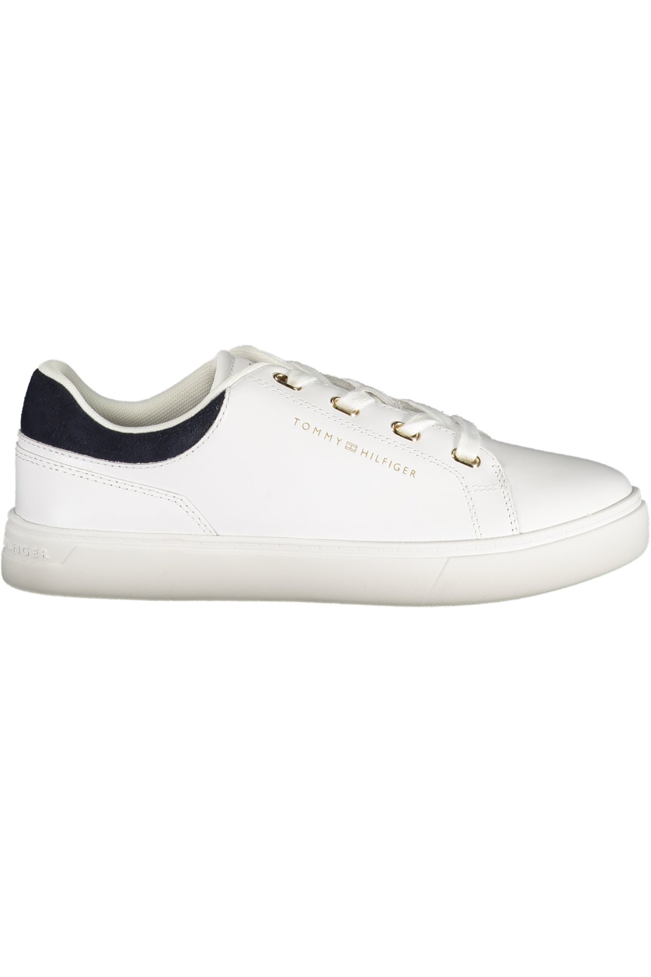 FW0FW08816_BI02S – Weiße Damensportschuhe mit blauen Details und herausnehmbarem Fußbett – Größe: 36, 37, 38, 39, 40, 41, 42 – Farbe: Bianco