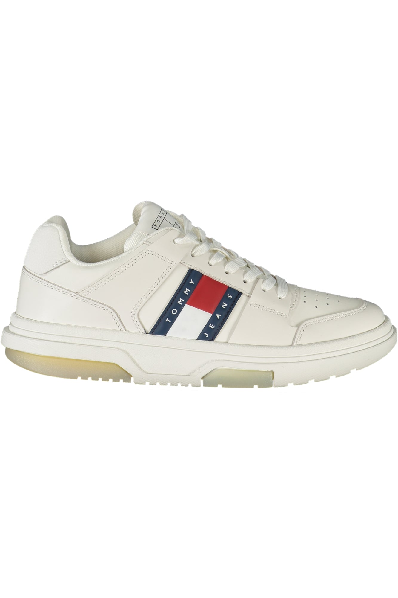 EN0EN02576_BIYBL – Weißer Damensneaker mit Kontrastdetails und Schnürsenkeln – Größe: 36, 37, 38, 39, 40, 41 – Farbe: Bianco