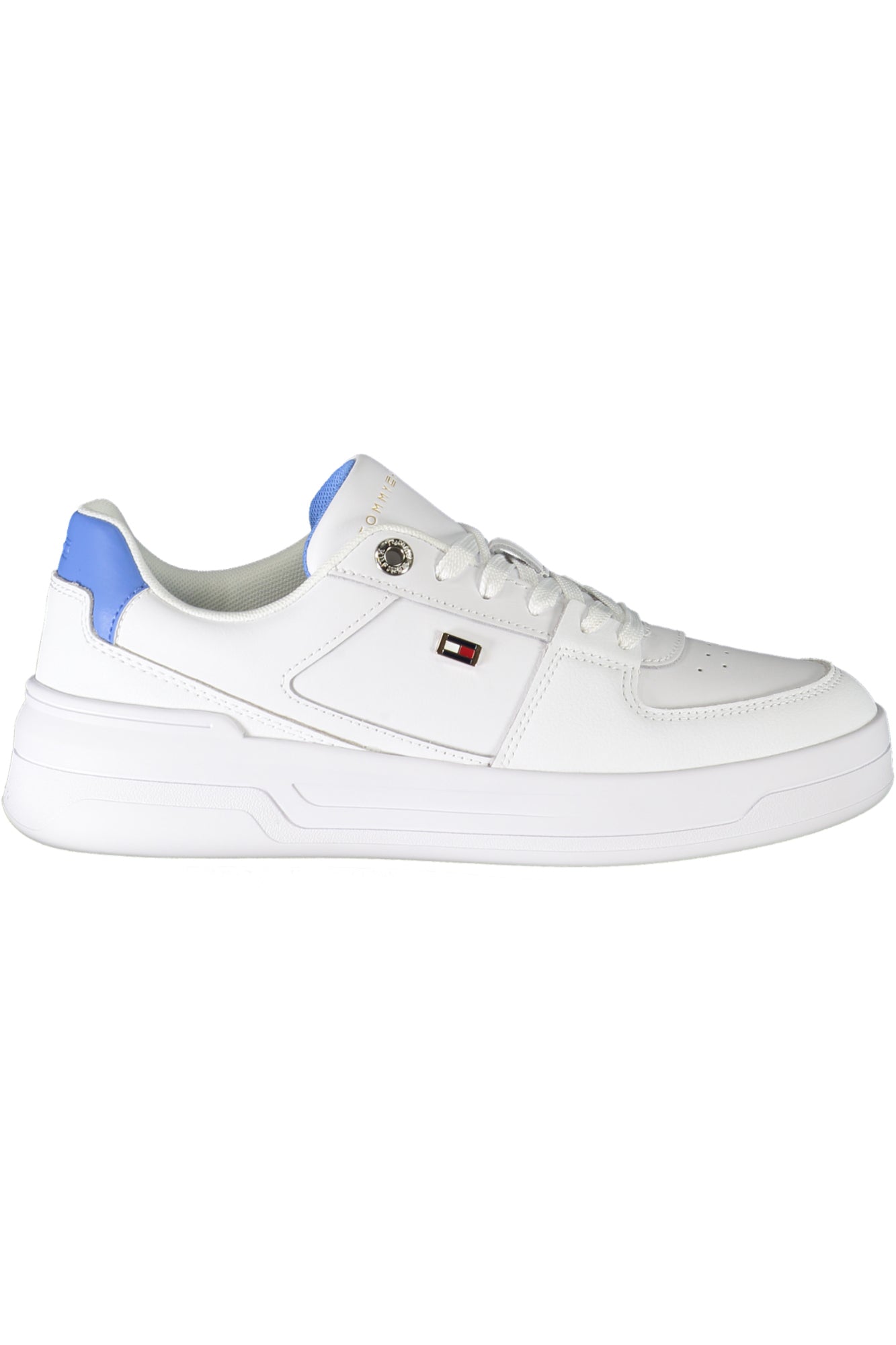 FW0FW08081_BI0K7 – Weiße Damensneaker mit Kontrastdetails und Applikationen – Größe: 36, 37, 38, 39, 40, 41 – Farbe: Bianco