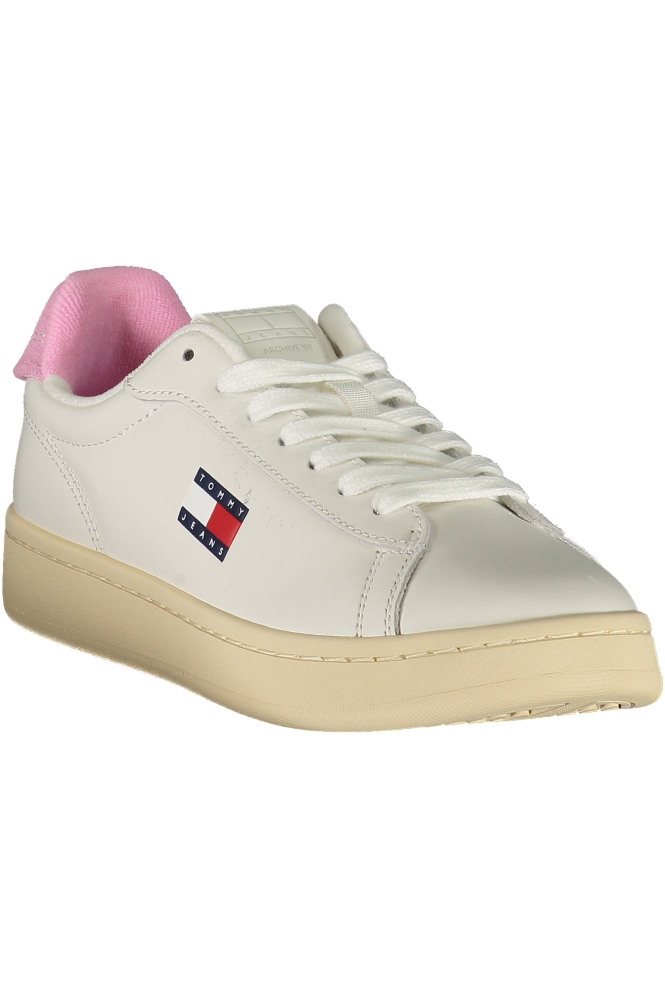 EN0EN02815_BI01V – Damen-Sneaker weiß mit rosa Details und herausnehmbarem Fußbett – Größe: 36, 37, 38, 39, 40, 41 – Farbe: Bianco