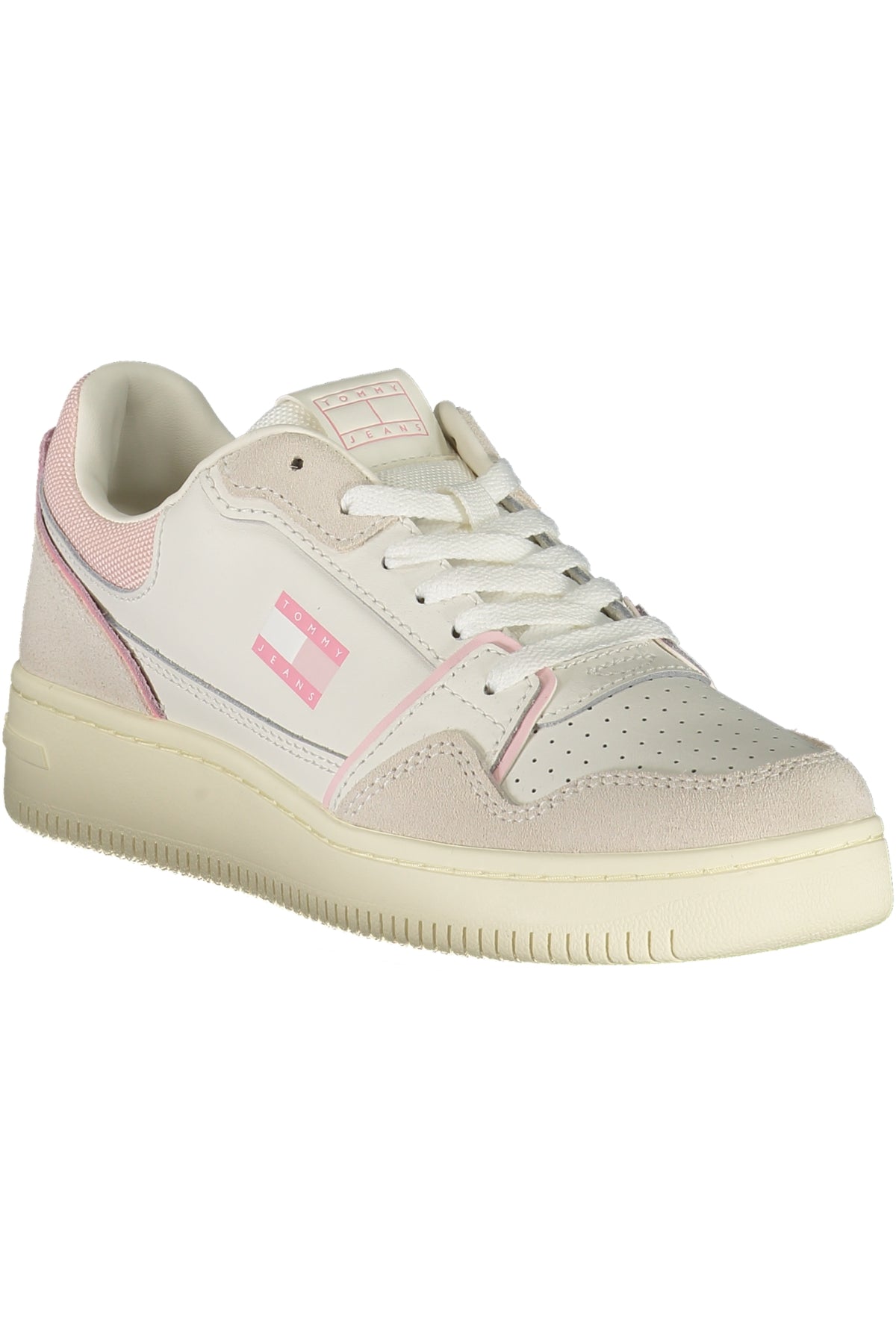 EN0EN02818_BI02S – Damen Sportschuh in Weiß mit Rosa Details und herausnehmbarem Fußbett – Größe: 36, 37, 38, 39, 40, 41 – Farbe: Bianco