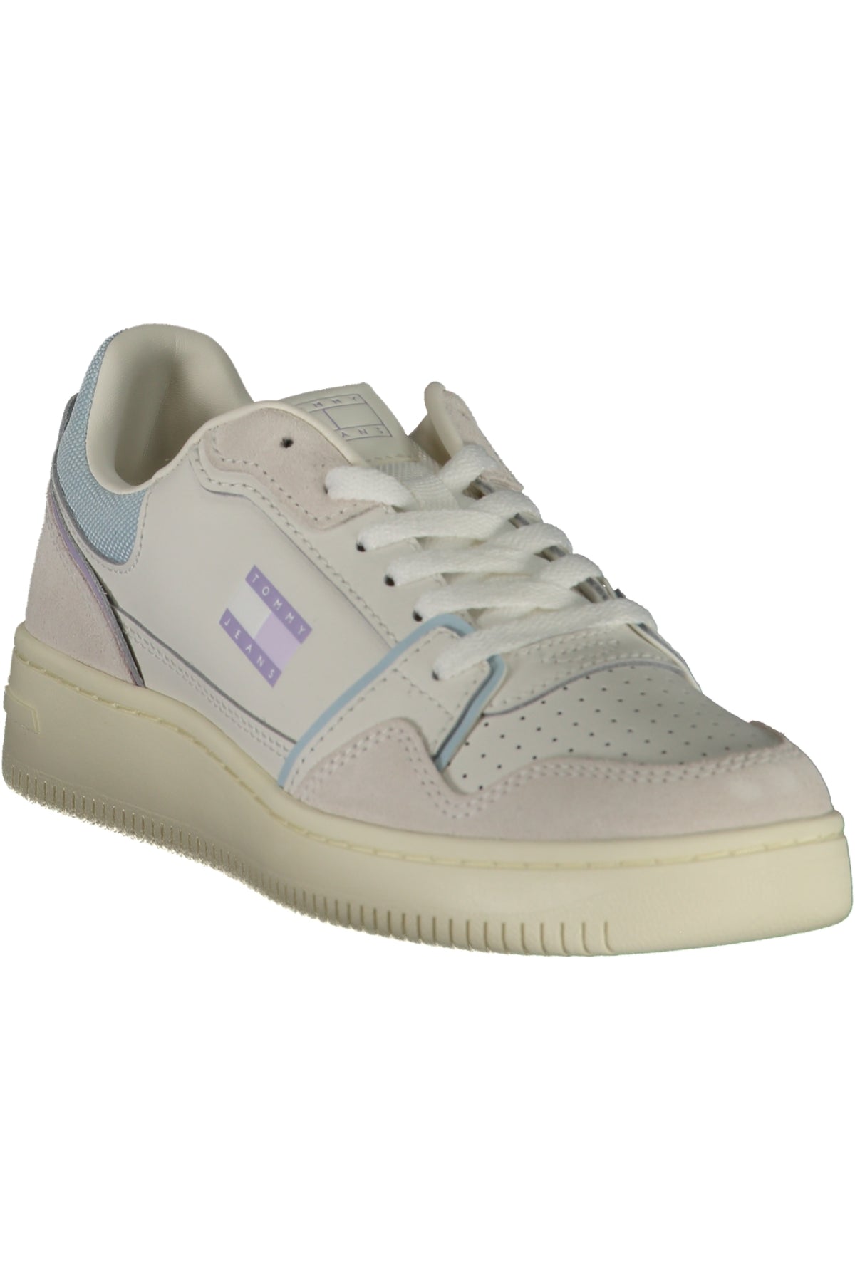 EN0EN02818_BI0K9 – Weißer Damensportschuh mit hellblauen Details und herausnehmbarem Fußbett – Größe: 36, 37, 38, 39, 40, 41 – Farbe: Bianco
