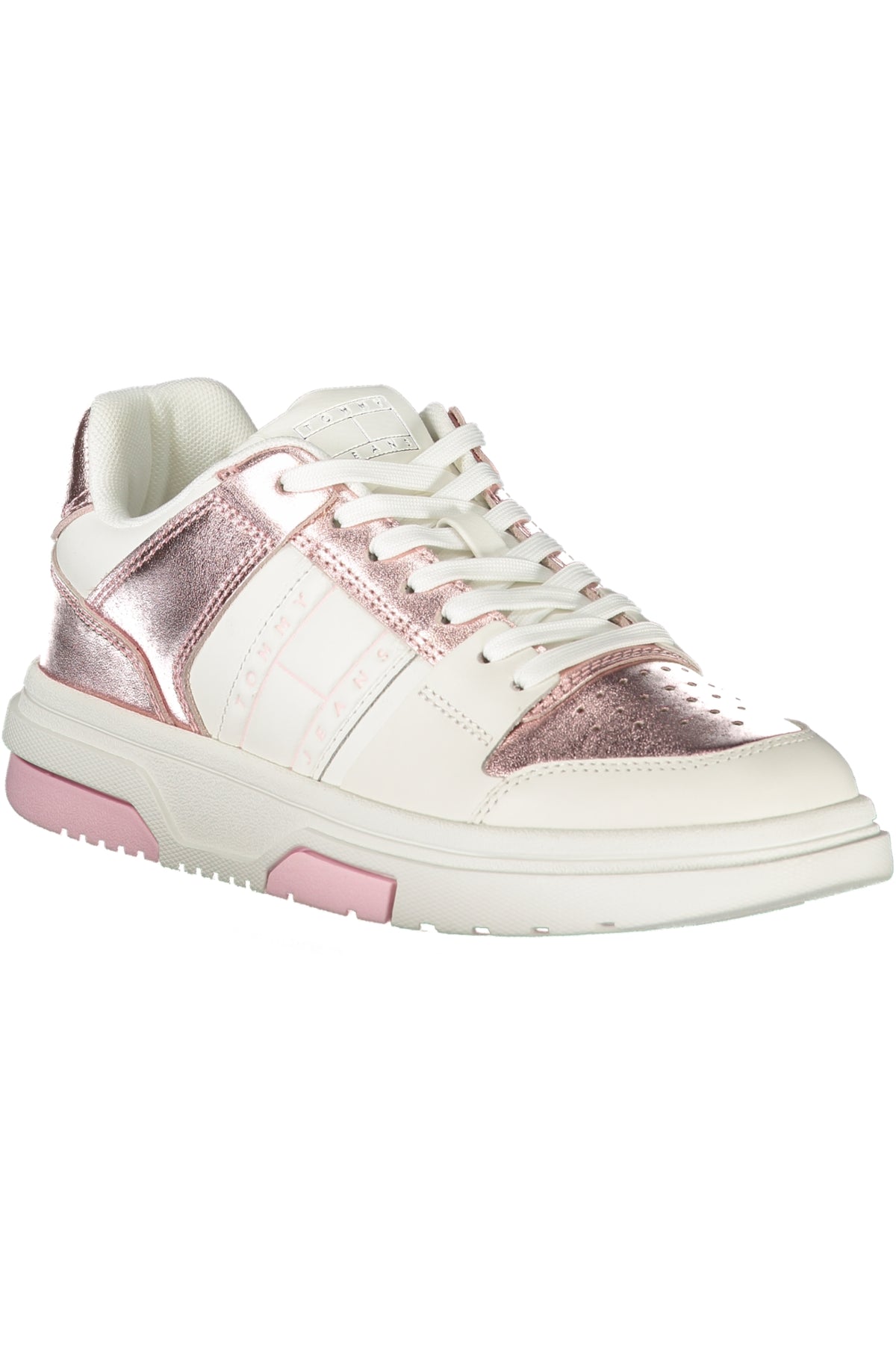 EN0EN02591_BITH2 – Damen-Sportschuh weiß mit Rosa Details & herausnehmbarem Fußbett – Größe: 36, 37, 38, 39, 40, 41 – Farbe: Bianco