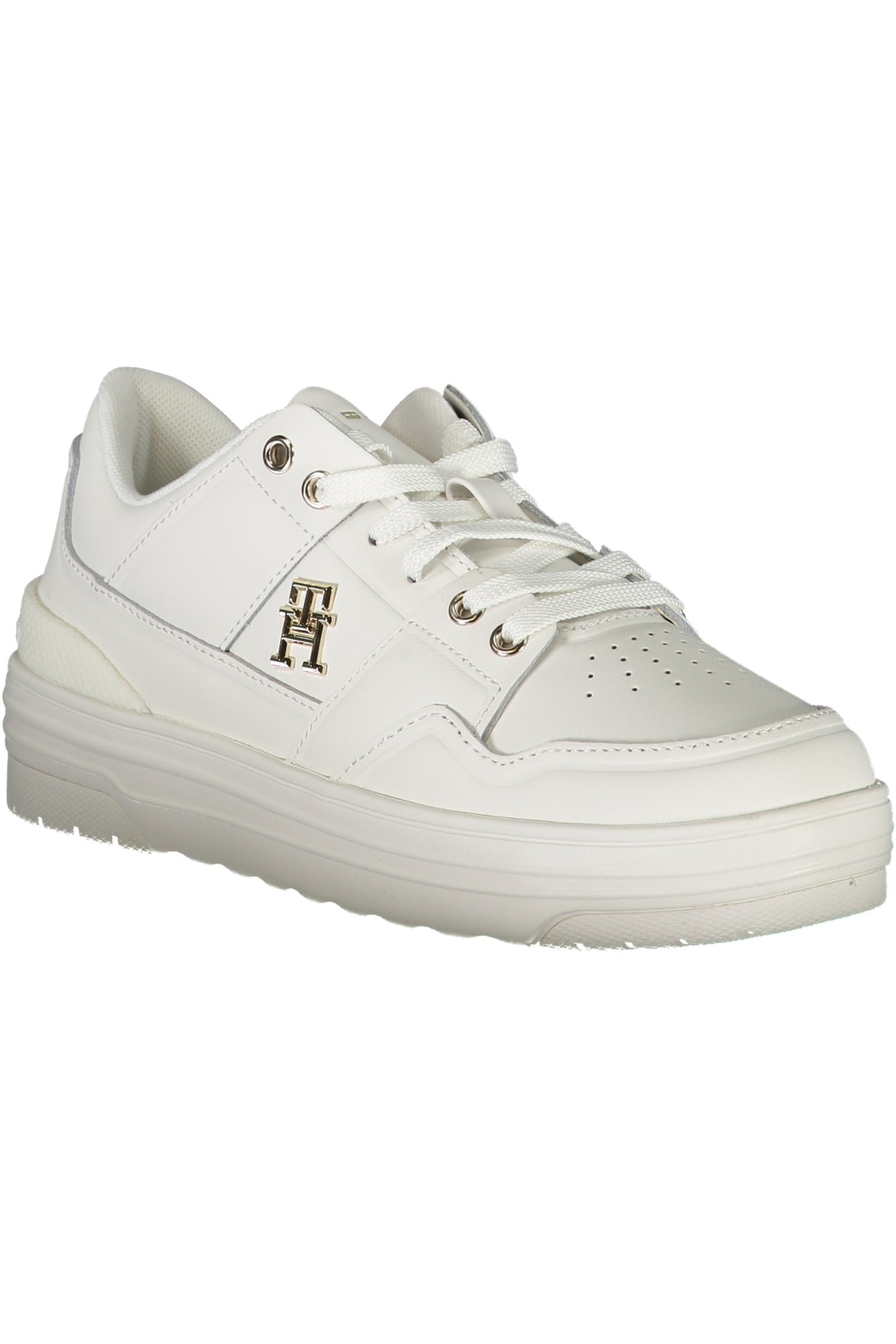 FW0FW07756F_BIYBL – Damen Sportschuh Weiß mit Schnürsenkeln und Kontrastdetails – Größe: 36, 37, 38, 39, 40, 41 – Farbe: Bianco