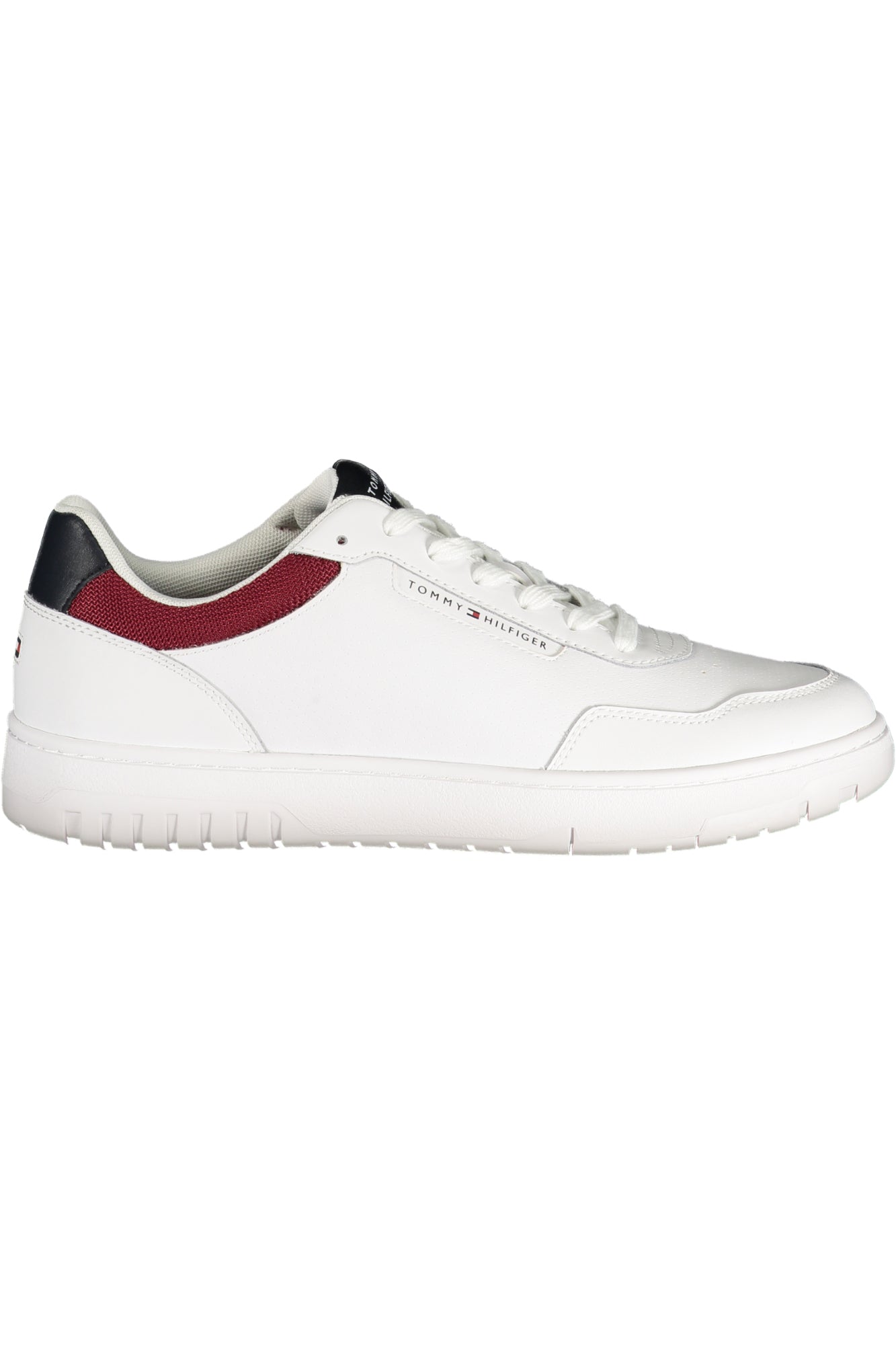FM0FM05629_BI0GZ – Weiße Herrensneaker mit Kontrastdetails und herausnehmbarer Innensohle – Größe: 40, 41, 42, 43, 44, 45, 46 – Farbe: Bianco