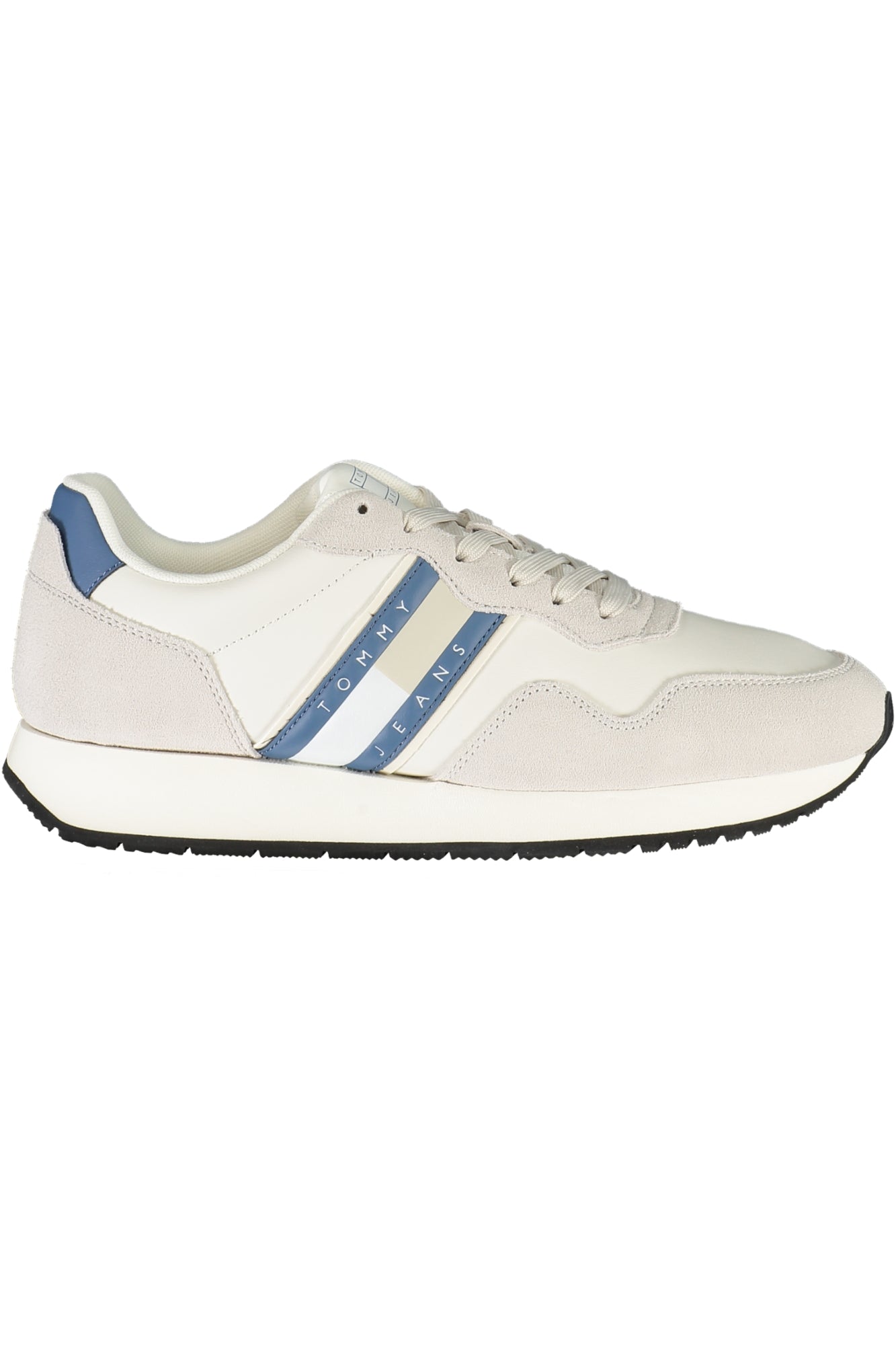 EM0EM01316_BIP06 – Weißer Herrensneaker mit blauen Akzenten und herausnehmbarer Sohle – Größe: 40, 41, 42, 43, 44, 45, 46 – Farbe: Bianco