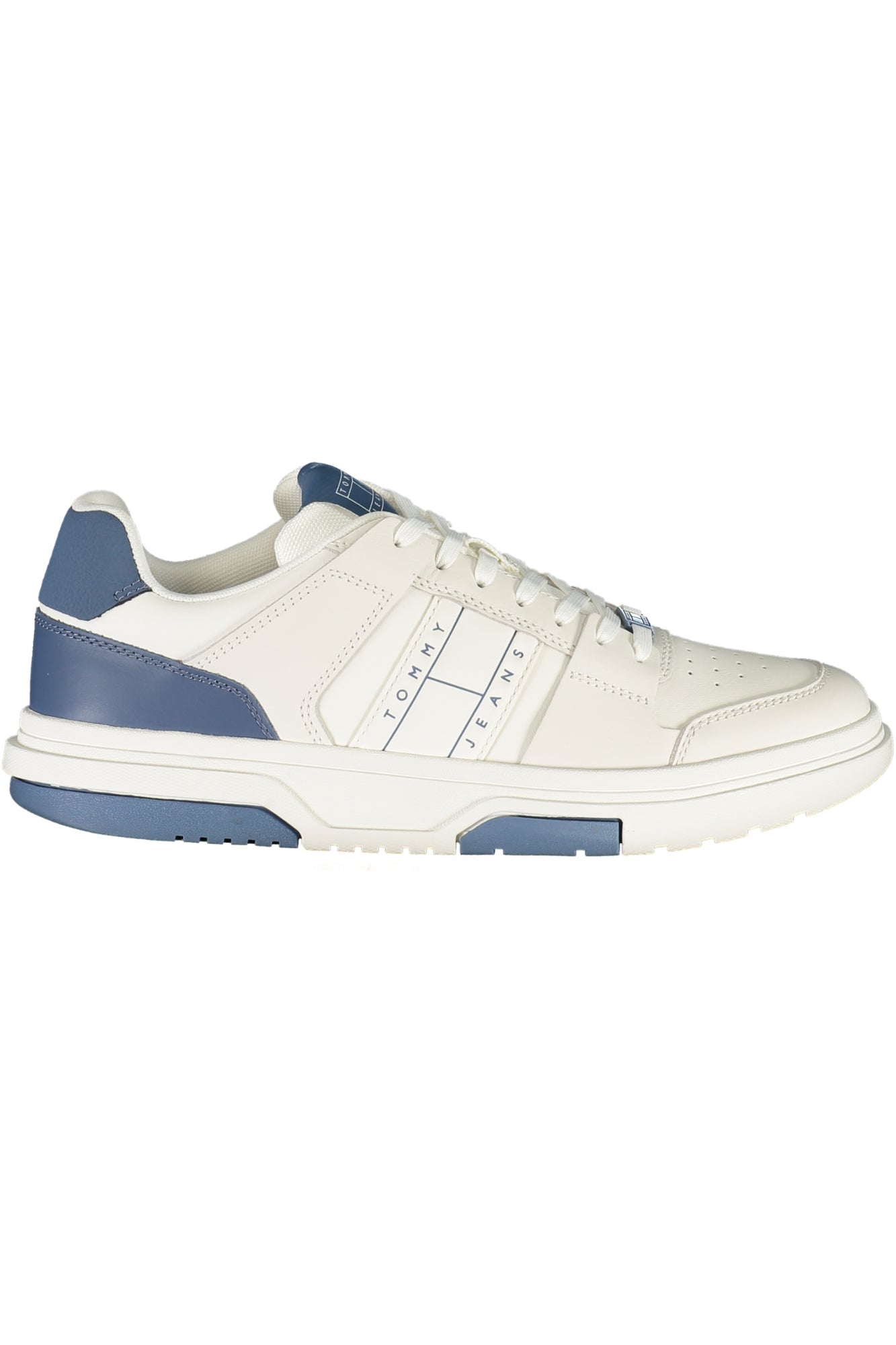 EM0EM01576_BIDA1 – Eleganter Herren-Sportschuh in Weiß mit blauen Akzenten und Logo – Größe: 40, 41, 42, 43, 44, 45, 46 – Farbe: Bianco