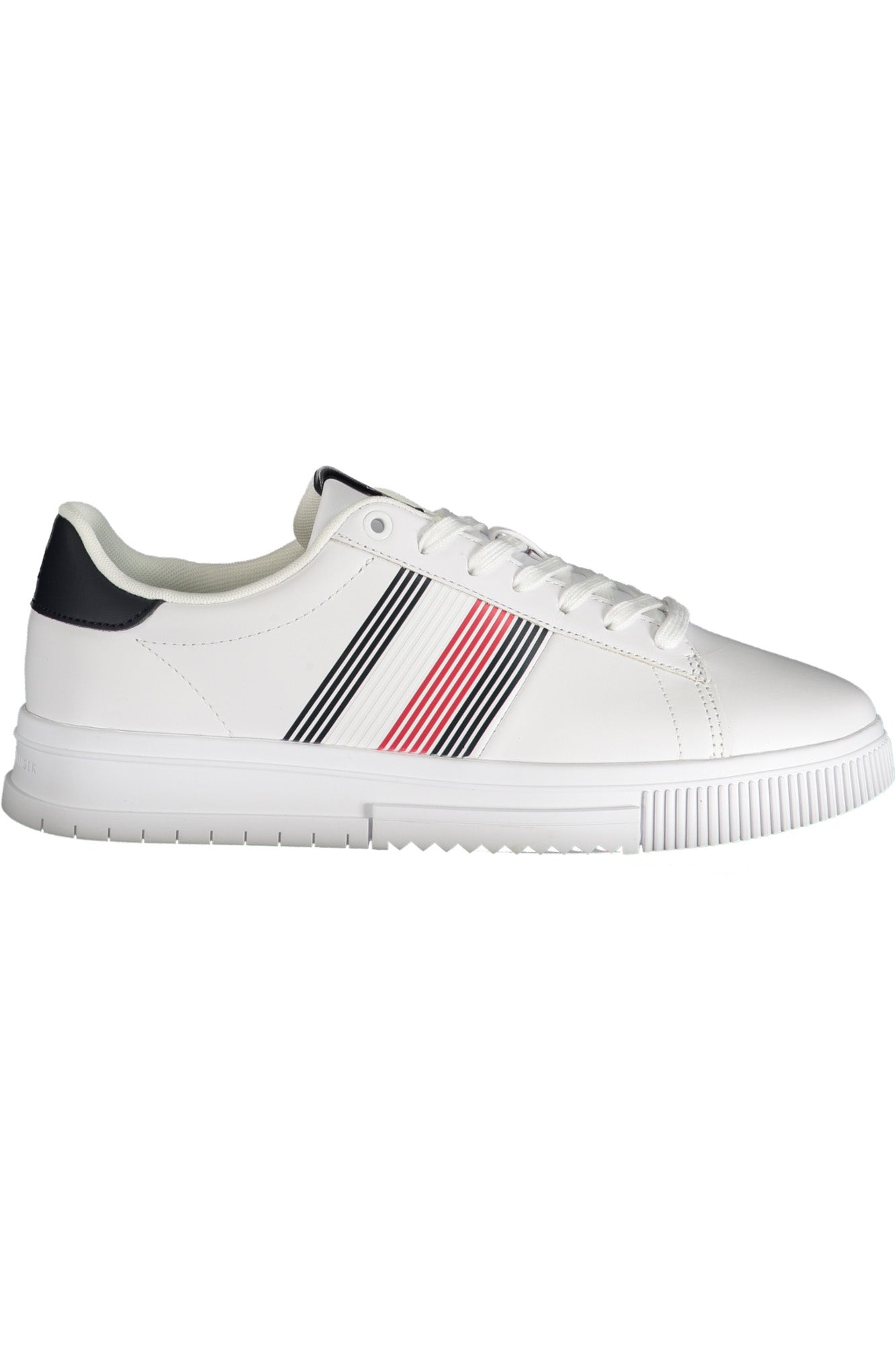 FM0FM05129_BIYBS – Weißer Herren-Sportschuh mit Schnürsenkeln & Kontrastdetails entdecken – Größe: 40, 41, 42, 43, 44, 45, 46 – Farbe: Bianco