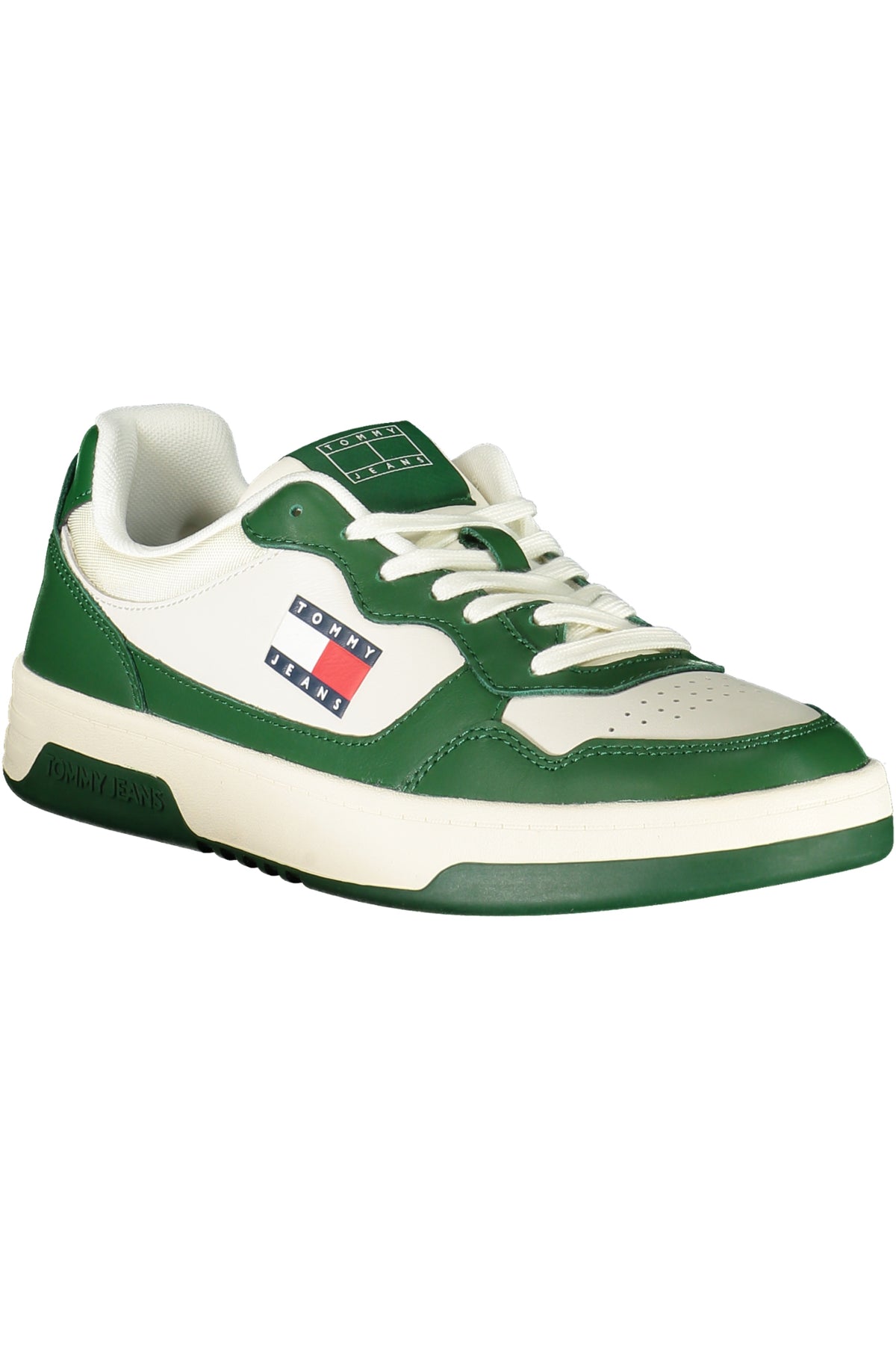 EM0EM01443_BIYBI – Moderner Herrensportschuh in Weiß mit grünem Detail für Komfort – Größe: 40, 41, 42, 43, 44, 45, 46 – Farbe: Bianco