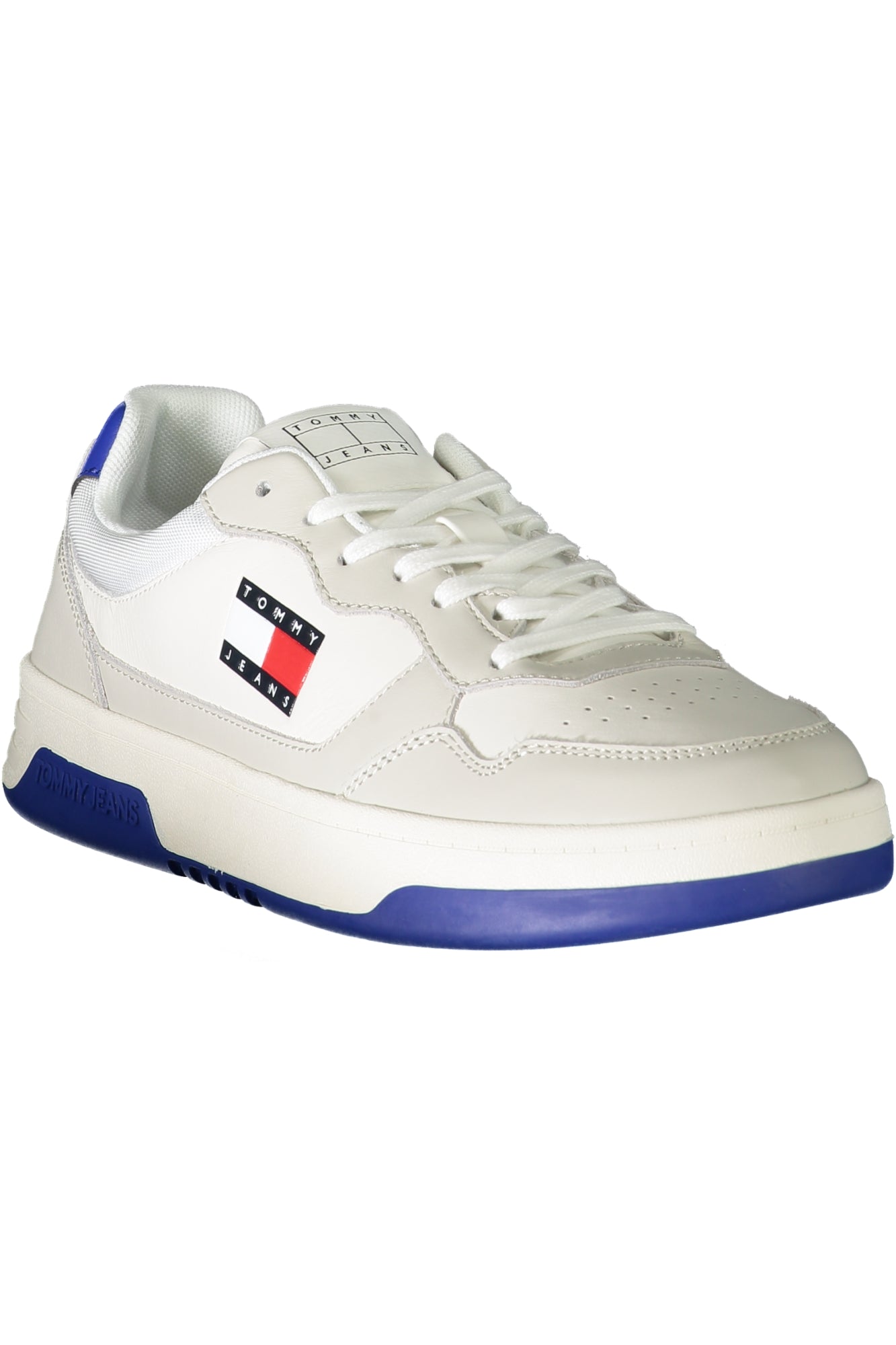 EM0EM01443_BIP06 – Eleganter weißer Sportschuh für Herren mit blauen Details – Größe: 40, 41, 42, 43, 44, 45, 46 – Farbe: Bianco