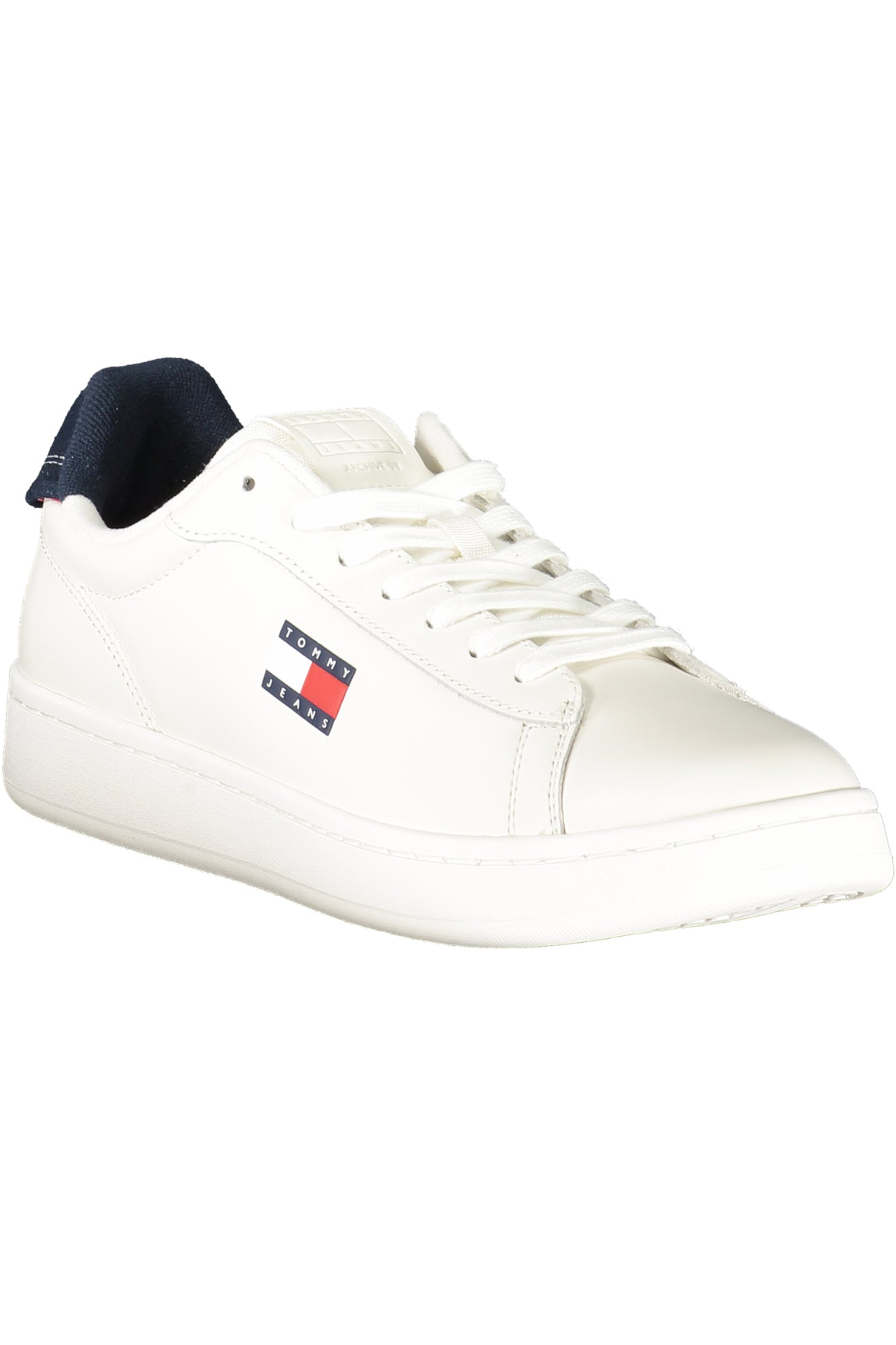 EM0EM01596_BI0G1 – Weißer Sportschuh für Herren mit blauen Details und herausnehmbarem Fußbett – Größe: 40, 41, 42, 43, 44, 45, 46 – Farbe: Bianco