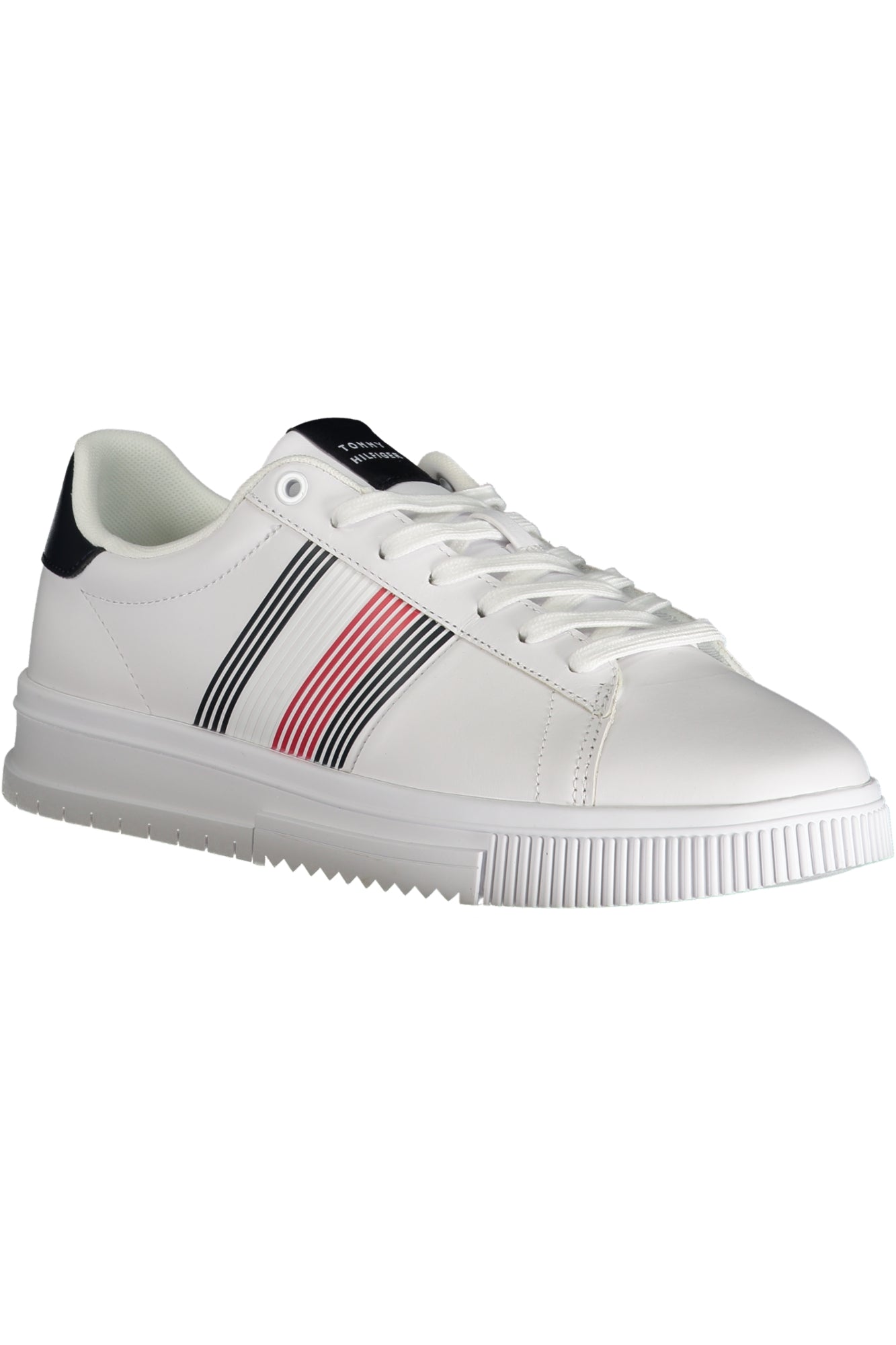 FM0FM05129_BIYBS – Weißer Herren-Sportschuh mit Schnürsenkeln & Kontrastdetails entdecken – Größe: 40, 41, 42, 43, 44, 45, 46 – Farbe: Bianco