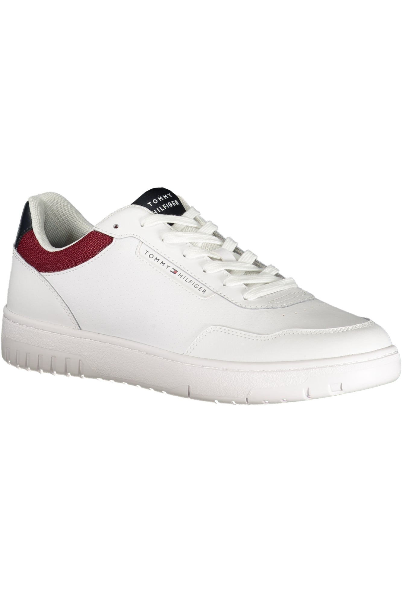FM0FM05629_BI0GZ – Weiße Herrensneaker mit Kontrastdetails und herausnehmbarer Innensohle – Größe: 40, 41, 42, 43, 44, 45, 46 – Farbe: Bianco