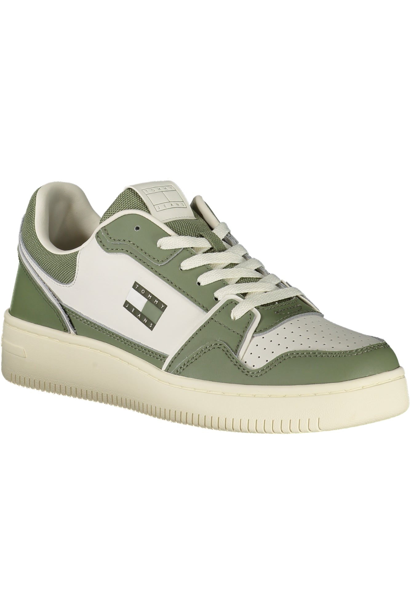 EM0EM01610_VE0LD – Grüner Herrensportschuh mit weißen Details und herausnehmbarer Sohle – Größe: 40, 41, 42, 43, 44, 45, 46 – Farbe: Verde
