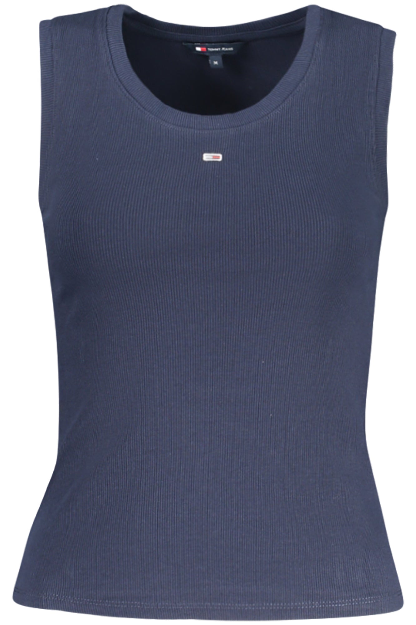 DW0DW20673_BLC1G – Damen-Tanktop Blau: Weit, Stickerei, Nachhaltiger Baumwollmix – Größe: XS, S, M, L, XL – Farbe: Blu