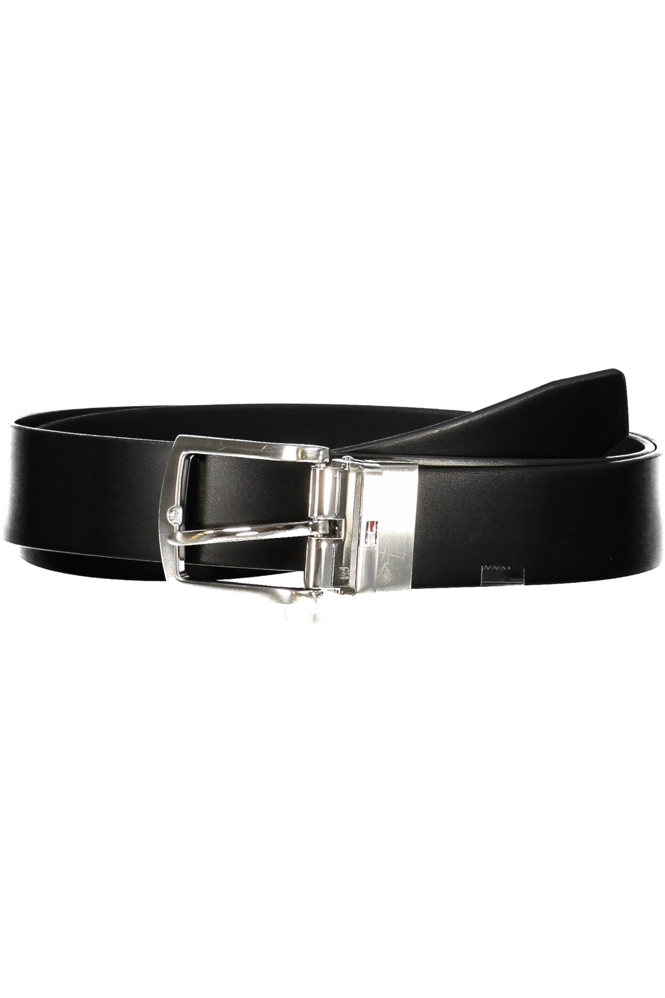 AM0AM13012_BLDW6 – Eleganter Wendbarer Ledergürtel für Herren, Blau/Schwarz, Metallschnalle – Größe: 95, 100, 115, 110, 90, 105 – Farbe: Blu