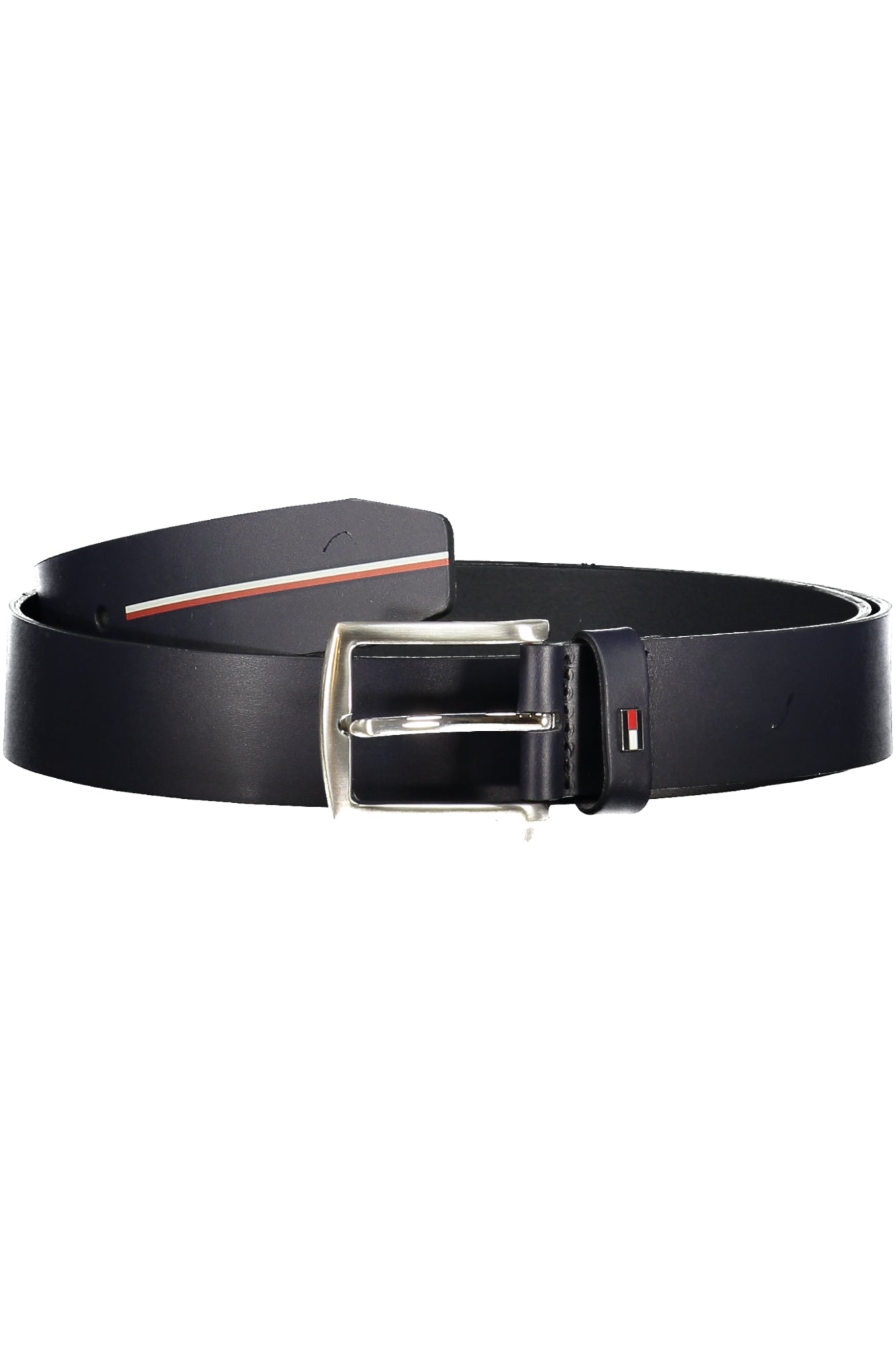 AM0AM13011_BLDW6 – Eleganter Herrengürtel aus blauem Leder mit stilvoller Metallschnalle – Größe: 90, 100, 95, 105, 110 – Farbe: Blu