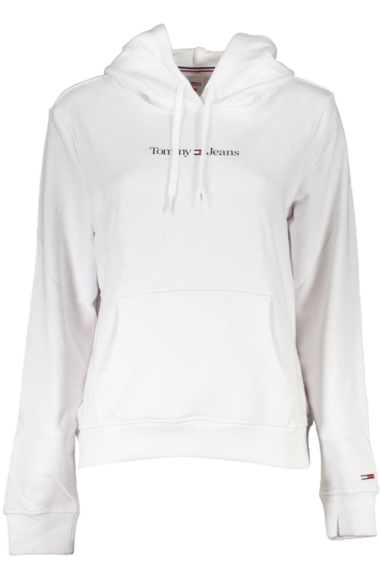 DW0DW15649_BIANCO_YBR – Elegantes Damen Sweatshirt ohne Reißverschluss – Weißer Hoodie – Größe: XS, S, M, L, XL – Farbe: Bianco