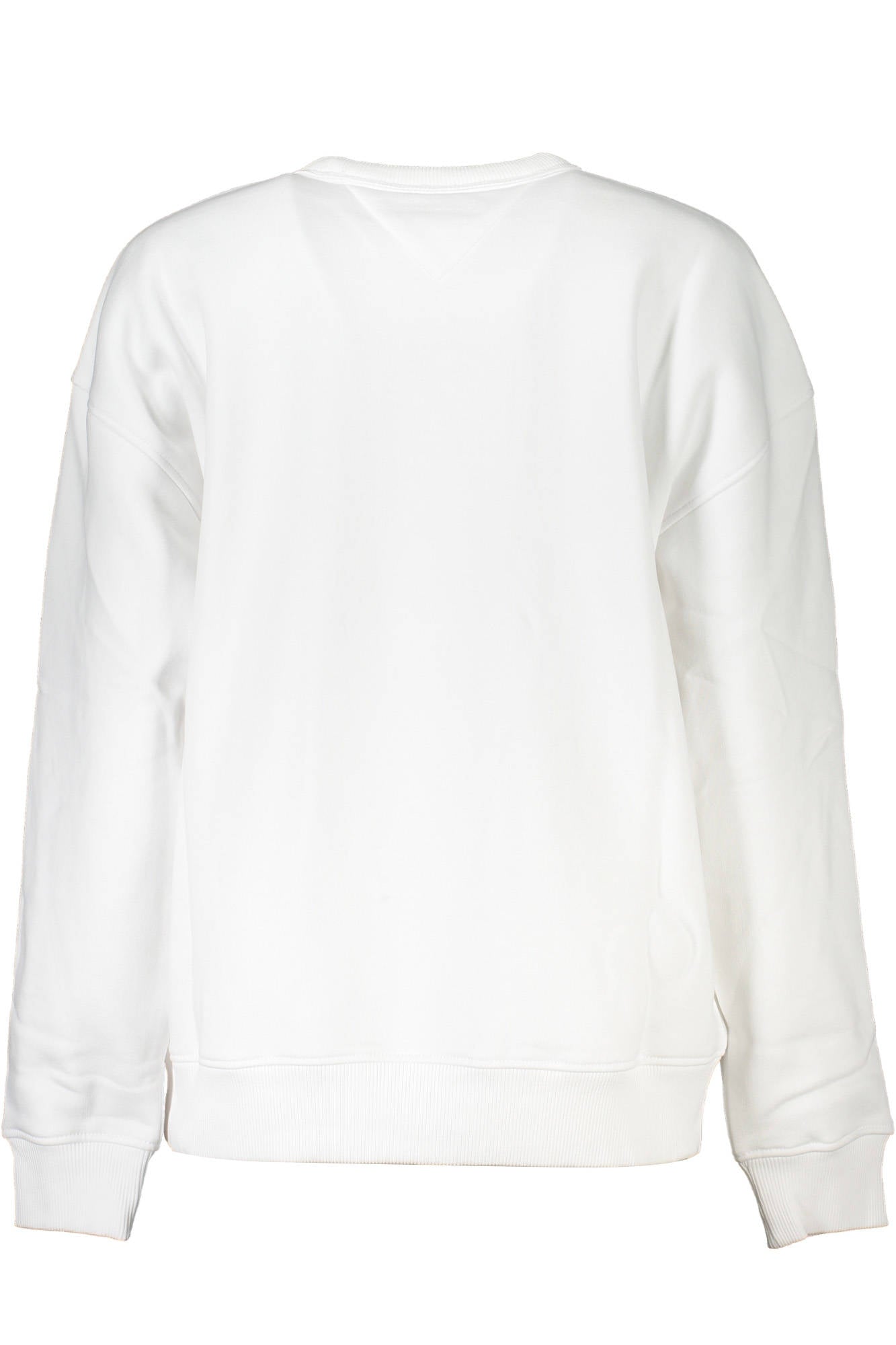 DW0DW15058_BIANCO_YBR – Weißes Damen Langarm-Sweatshirt mit Rundhals & Logo-Print – Größe: XL – Farbe: Bianco
