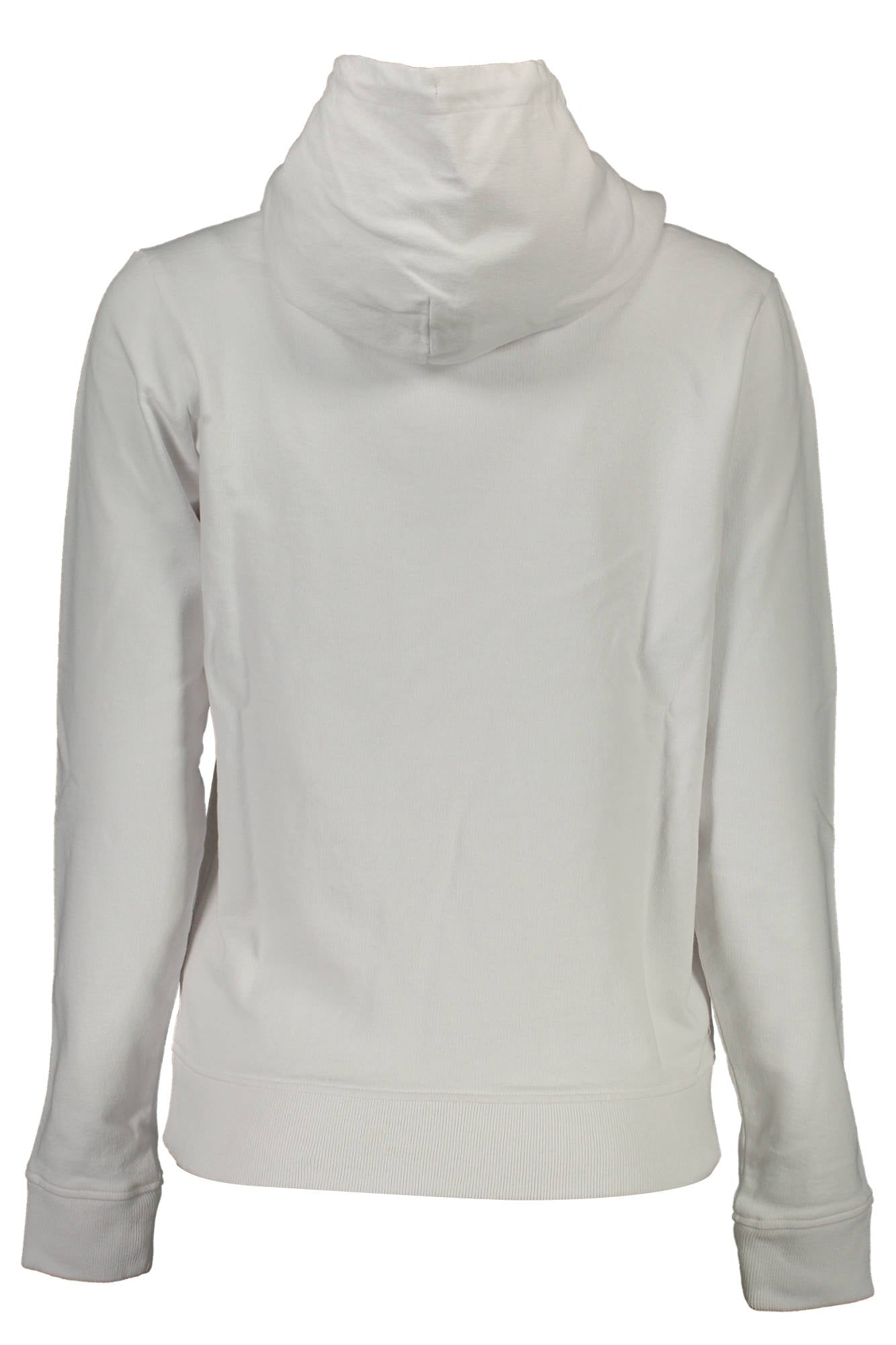 DW0DW14874_BIANCO_YBR – Eleganter Damenpullover in Weiß mit Kapuze und Logo-Stickerei – Größe: XS, S, M, L, XL – Farbe: Bianco