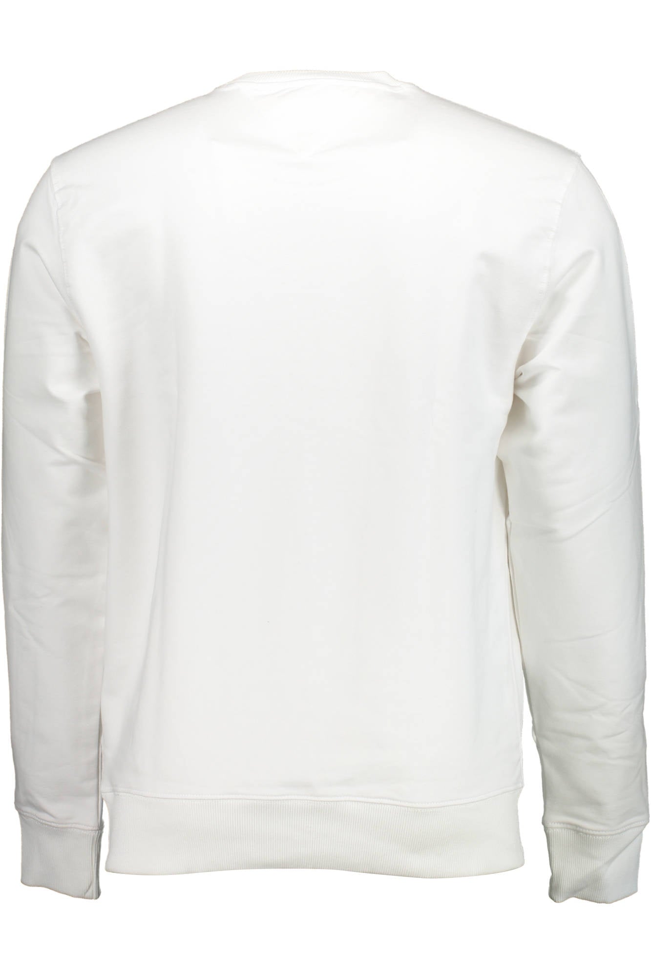 DM0DM10627_BIANCO_YBR – Weißes Langarm-Sweatshirt für Herren mit Applikation und Logo – Größe: 2XL – Farbe: Bianco