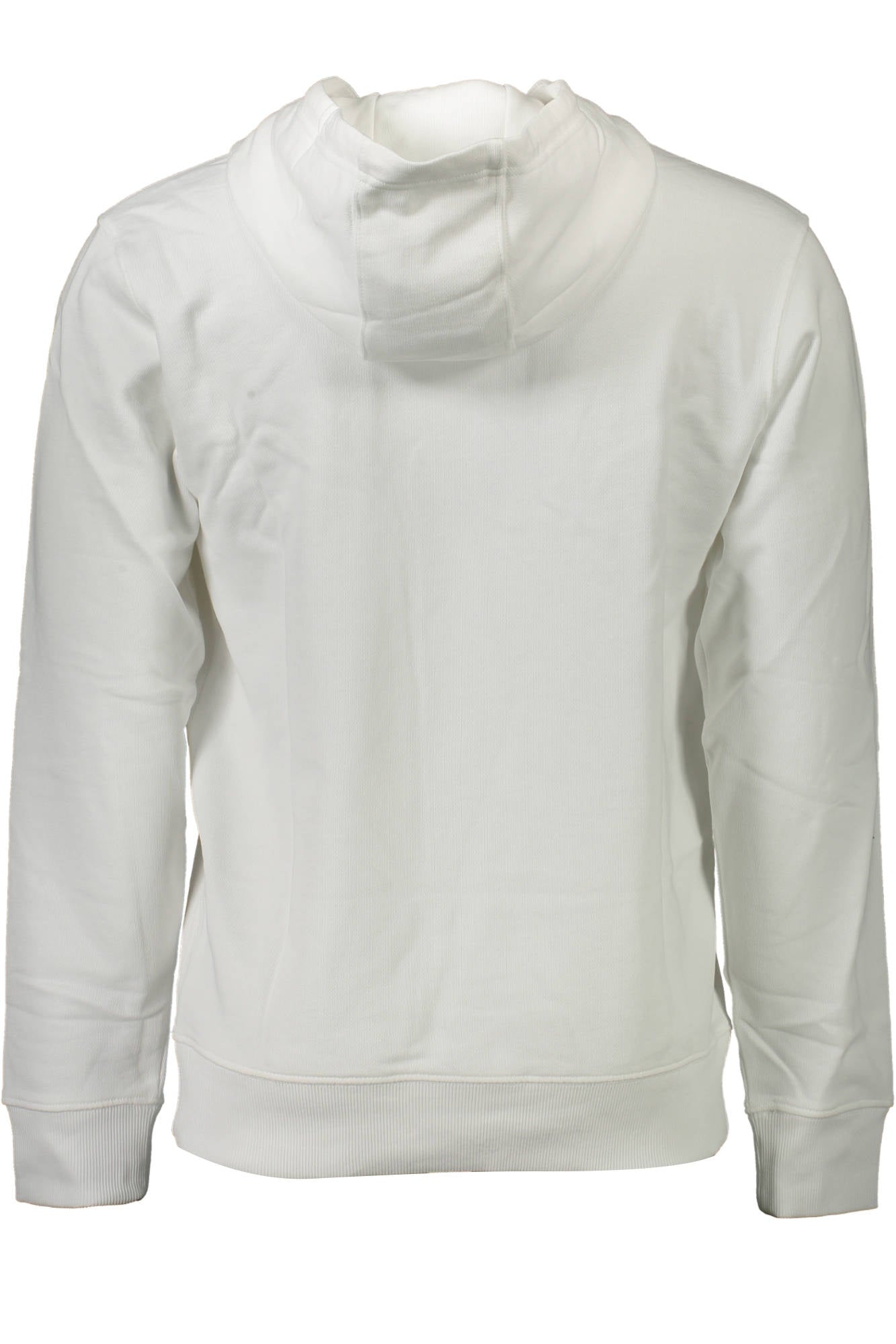 DM0DM15686_BIANCO_YBR – Weißes Herren-Sweatshirt ohne Reißverschluss mit Kängurutasche – Größe: XL – Farbe: Bianco
