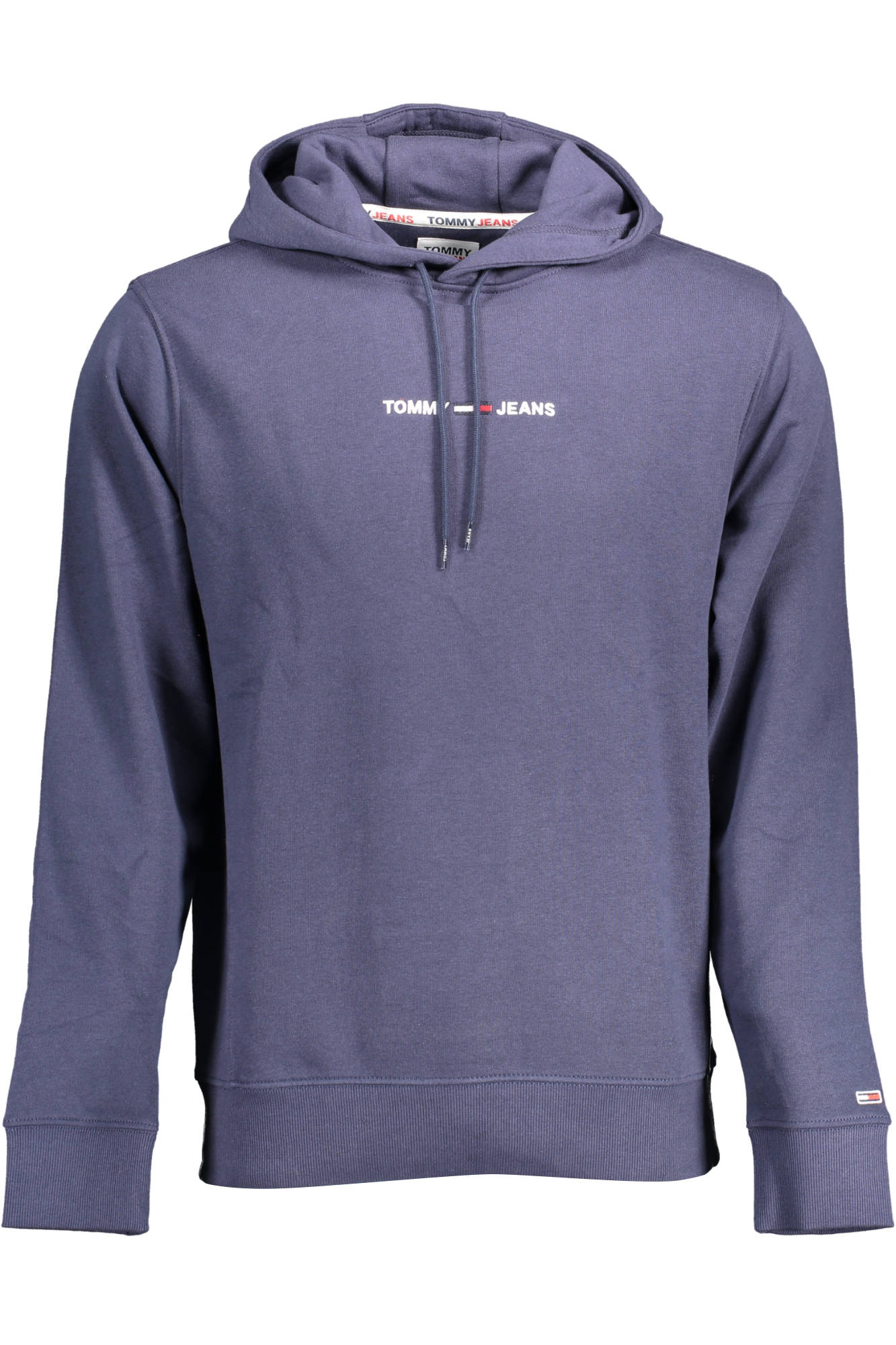 DM0DM12942_BLU_C87 – Blauer Herren-Kapuzenpullover ohne Reißverschluss – Mit Stickerei & Logo – Größe: M, L, XL, 2XL – Farbe: Blu