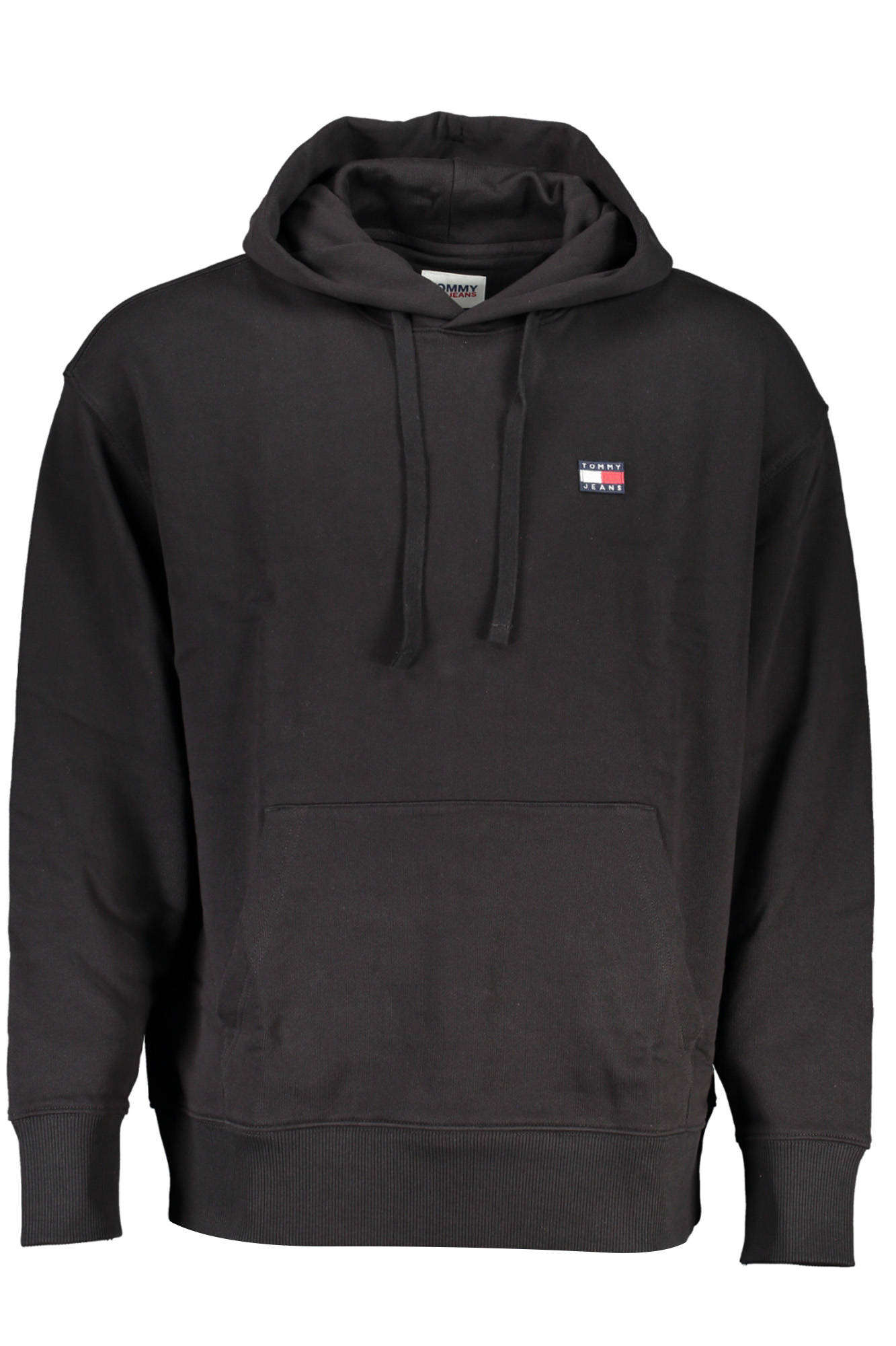 DM0DM16369_NERO_BDS – Schwarzes Herren-Kapuzenpullover aus Bio-Baumwolle mit Tasche – Größe: S, M, L, XL, 2XL – Farbe: Nero