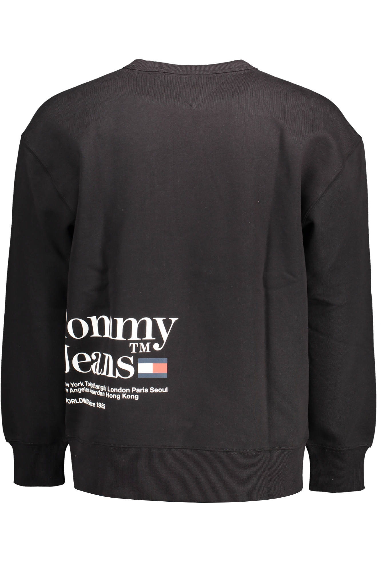 DM0DM13870_NERO_BDS – Bio-Baumwoll-Sweatshirt für Herren – Schwarz, Langarm, Rundhals – Größe: XL – Farbe: Nero