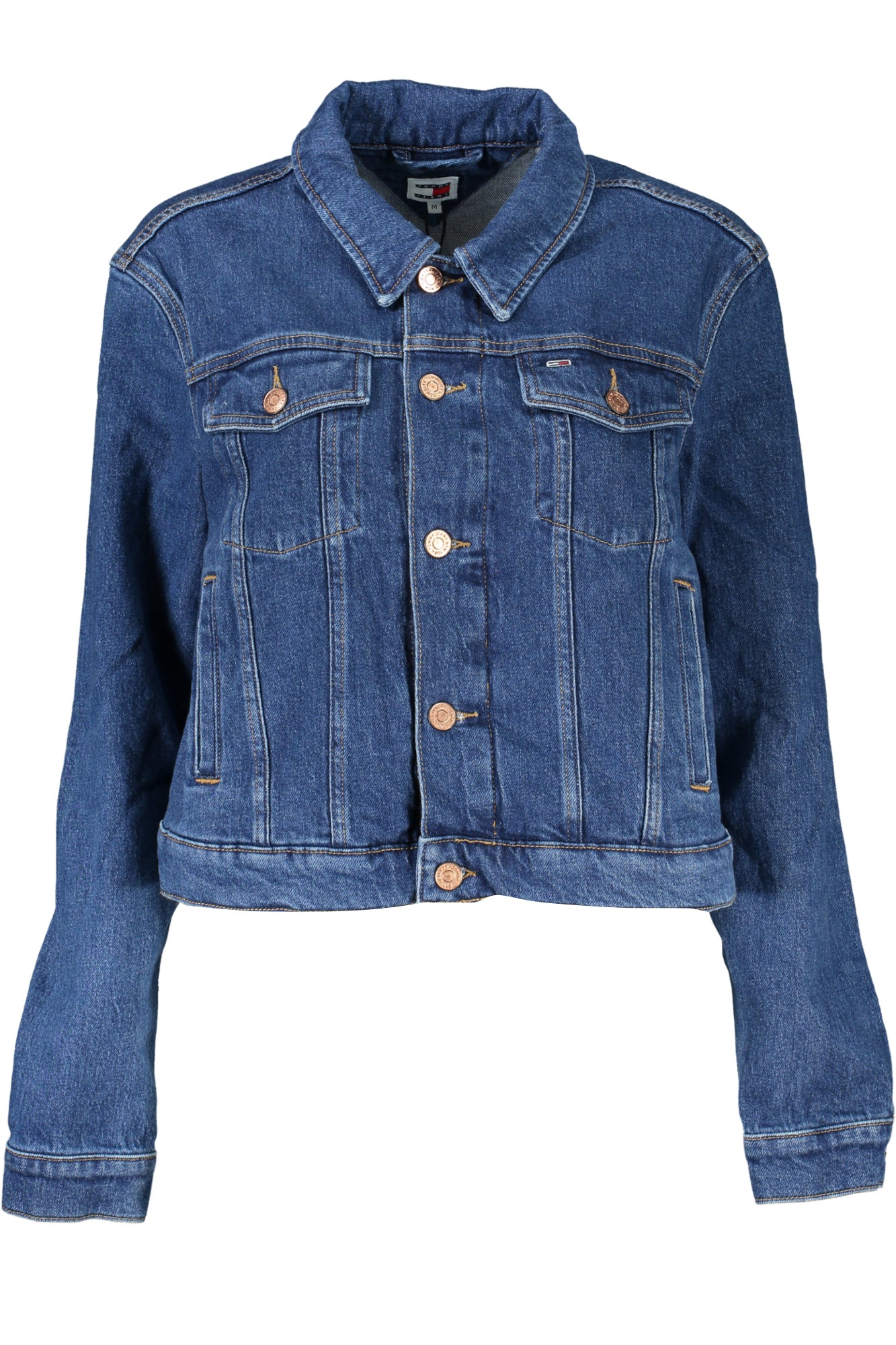 DW0DW17211_BL1BK – Damen Sportjacke: Jeansblau, Langarm, Stickerei, Nachhaltig – Größe: XS, S, M, L, XL – Farbe: Blu