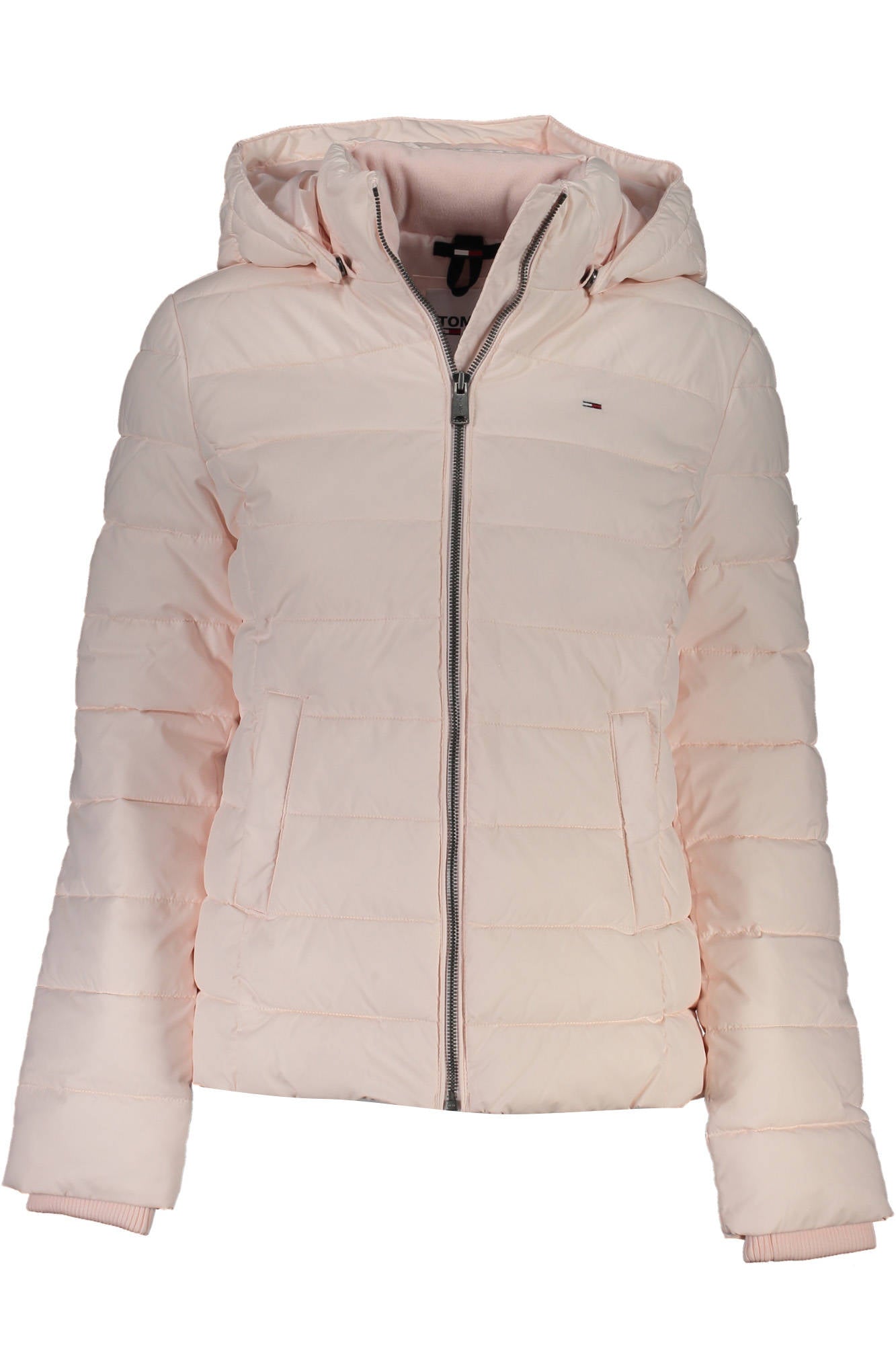 DW0DW13741_16751A3_ROSATJ9 – Rosa Damenjacke mit abnehmbarer Kapuze aus recyceltem Polyester – Größe: XS, S, M, L, XL – Farbe: Rosa