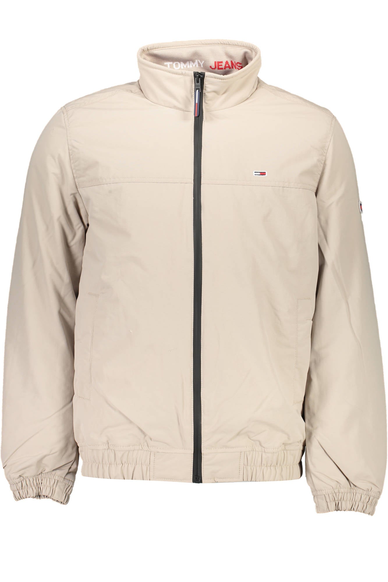 DM0DM14454_BEIGE_RAZ – Beige Herrenjacke mit Logo aus 50 % recyceltem Nylon, langarm – Größe: XL – Farbe: Beige