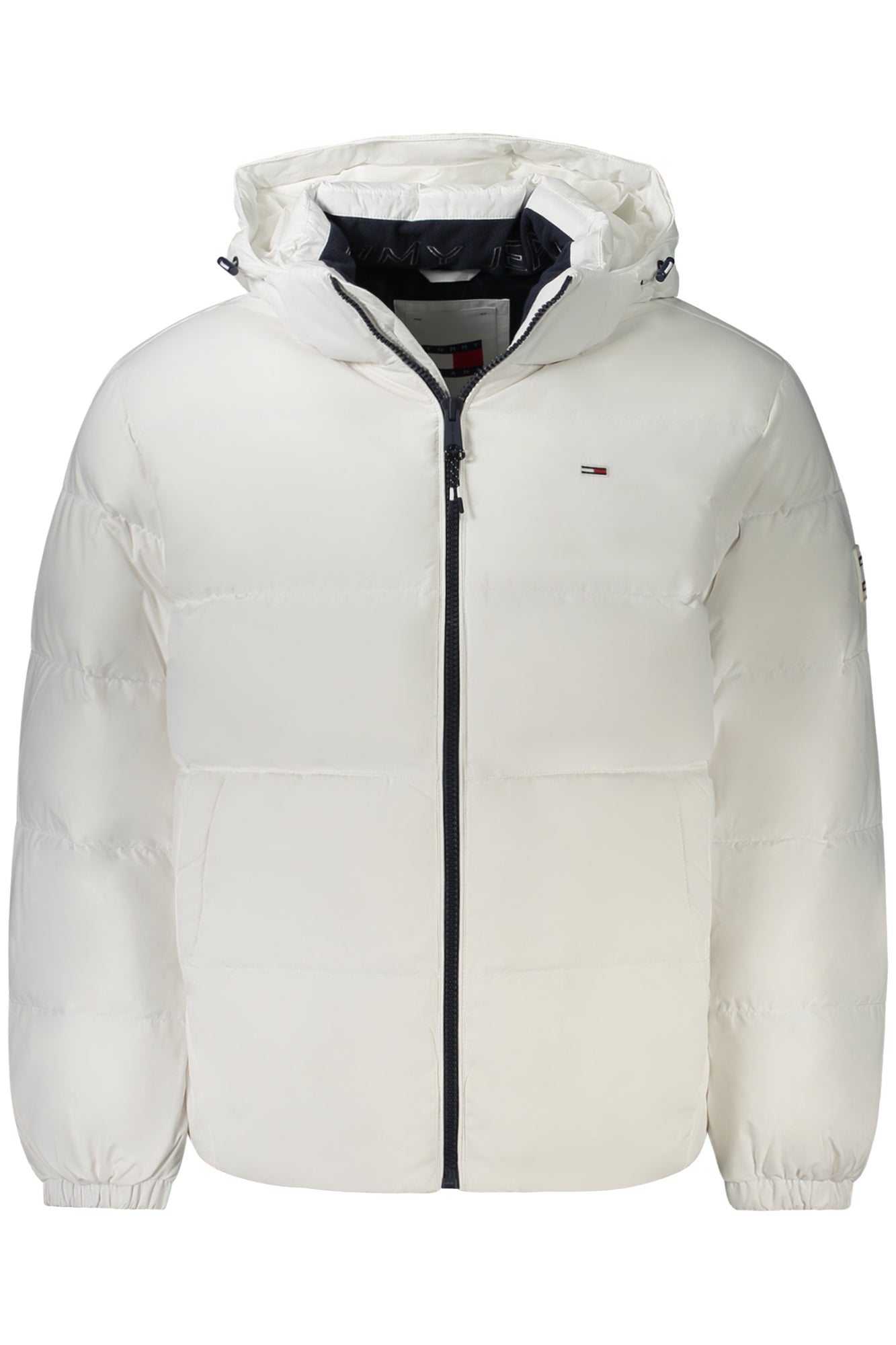 DM0DM19786_BIYBR – Weiße Herrenjacke mit Kapuze, recyceltem Polyester & Stickerei – Größe: M, L, XL, 2XL, S – Farbe: Bianco