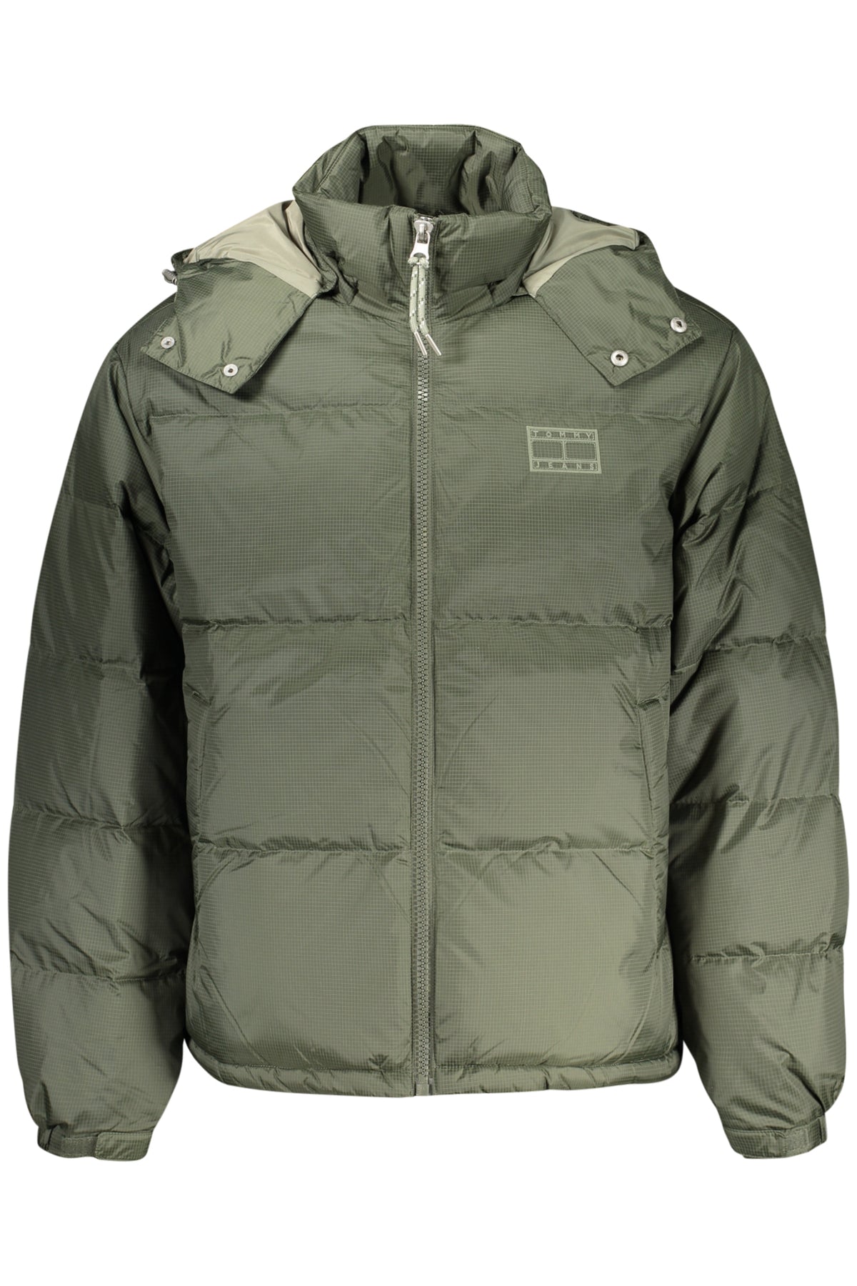 DM0DM22036_VEMRH – Wasserabweisende Herrenjacke in Grün mit abnehmbarer Kapuze & Taschen – Größe: S, M, L, XL – Farbe: Verde