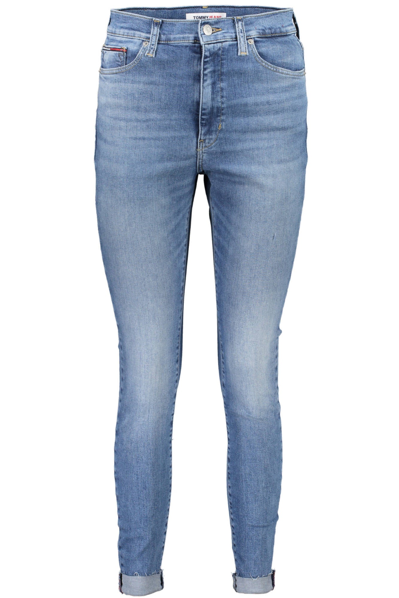 DW0DW16691_AZZURRO_1A5-30 – Damenjeans Blau: Sylvia Super Skinny im Used-Look mit 5 Taschen – Größe: 26 L30, 27 L30, 28 L30, 29 L30, 30 L30, 31 L30, 32 L30 – Farbe: Azzurro