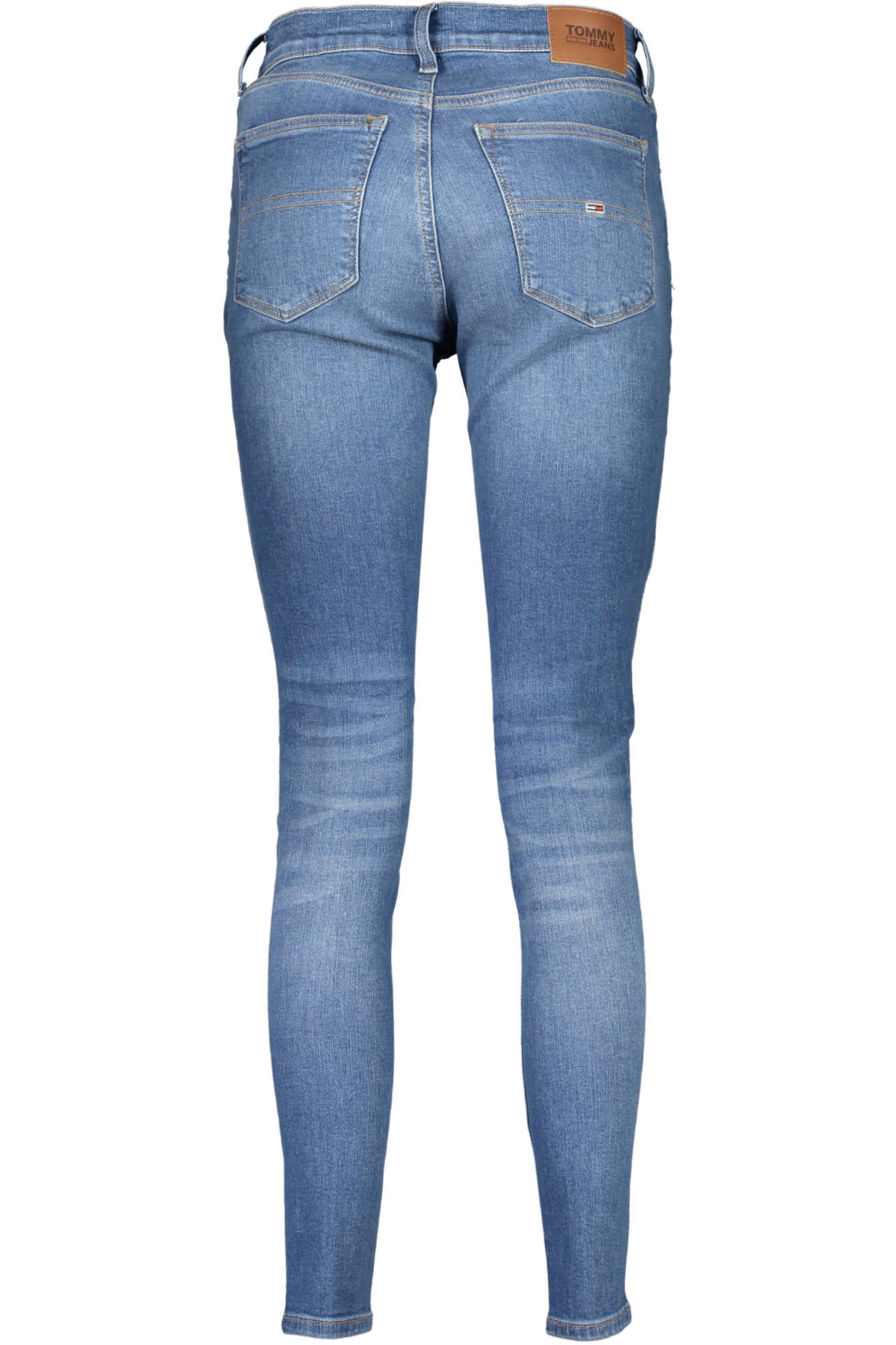 DW0DW16041_AZZURRO_1A5-30 – Stylische Damen Skinny Jeans in Blau mit Used-Effekt, mittelhohe Taille – Größe: 25 L30, 26 L30, 27 L30, 28 L30, 29 L30 – Farbe: Azzurro