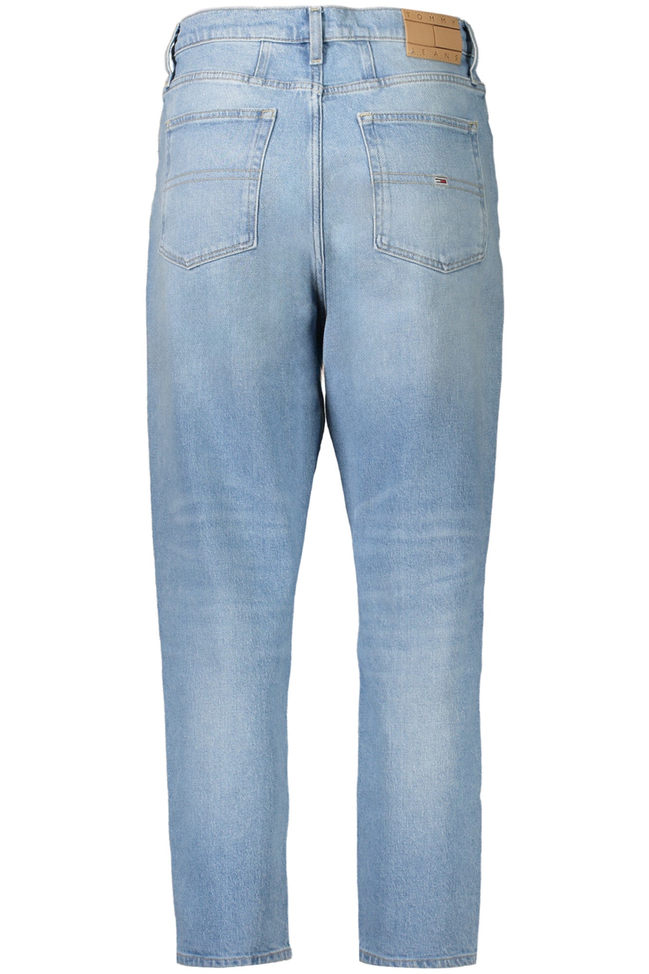 DW0DW19247_AZ1AB – Mom Jeans Damen in Blau: Ultra High Waist mit Logo-Detail – Größe: 25L30, 26L30, 27L30, 28L30, 29L30, 30L30, 31L30 – Farbe: Azzurro
